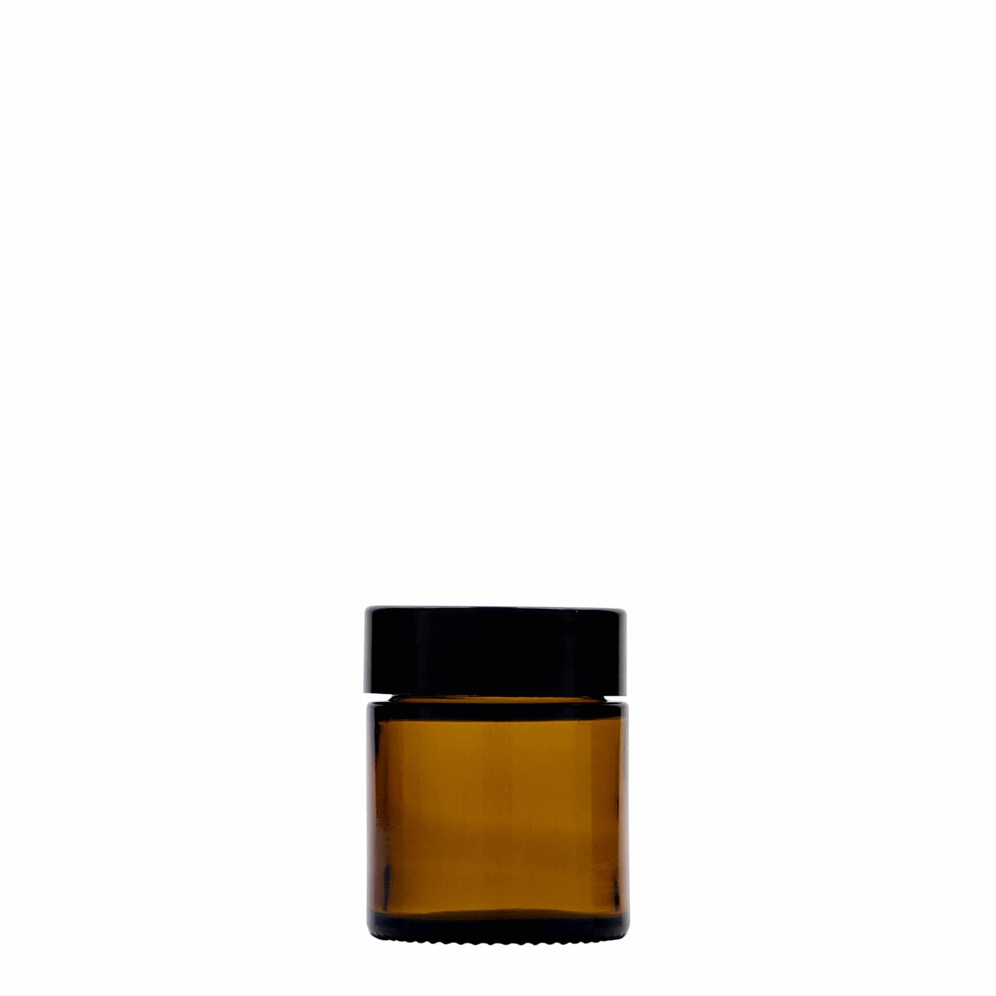 30 ml tégely 'Brown Line', üveg, barna, nyílás: csavarzár