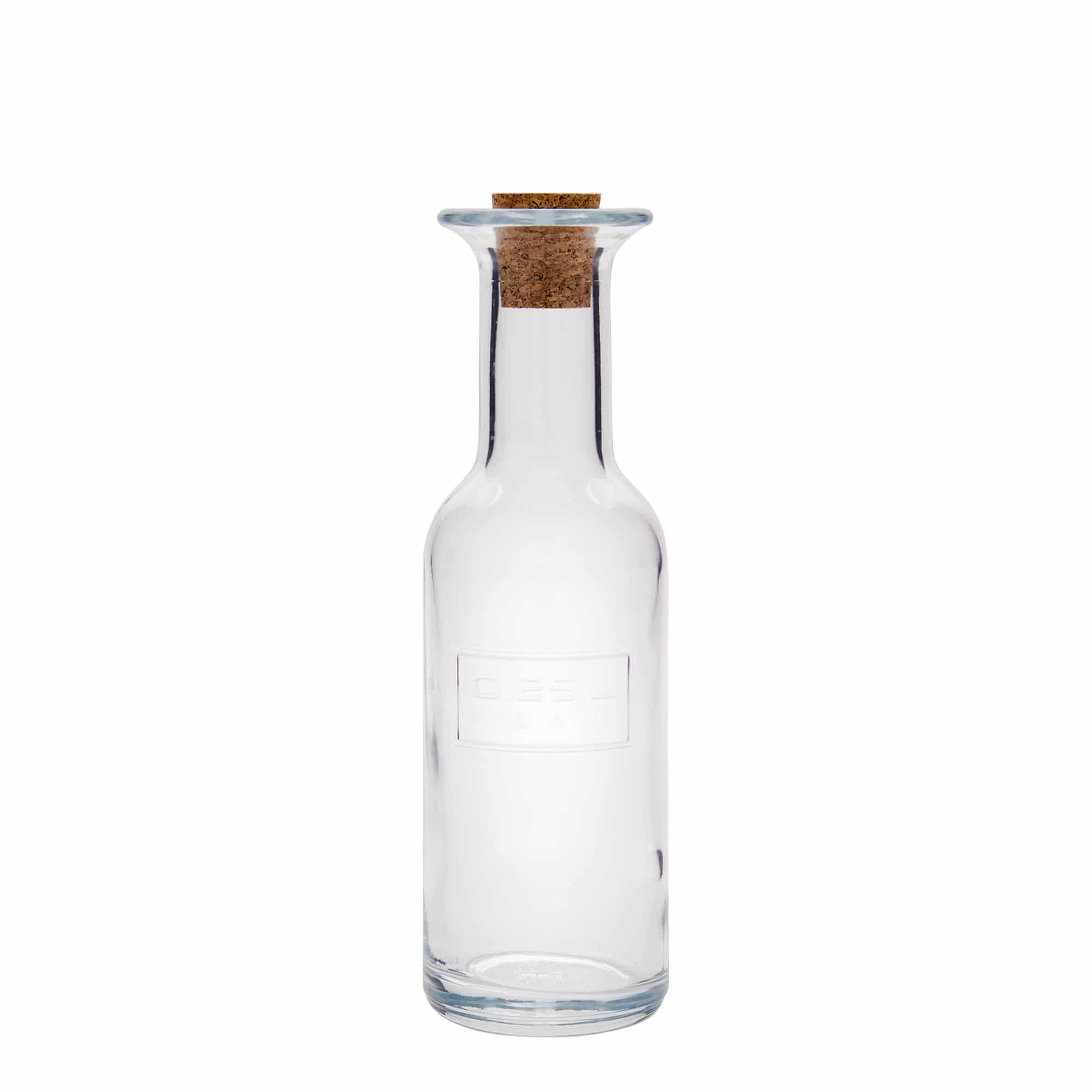 250 ml üvegpalack 'Optima Fine Wine', nyak: parafa