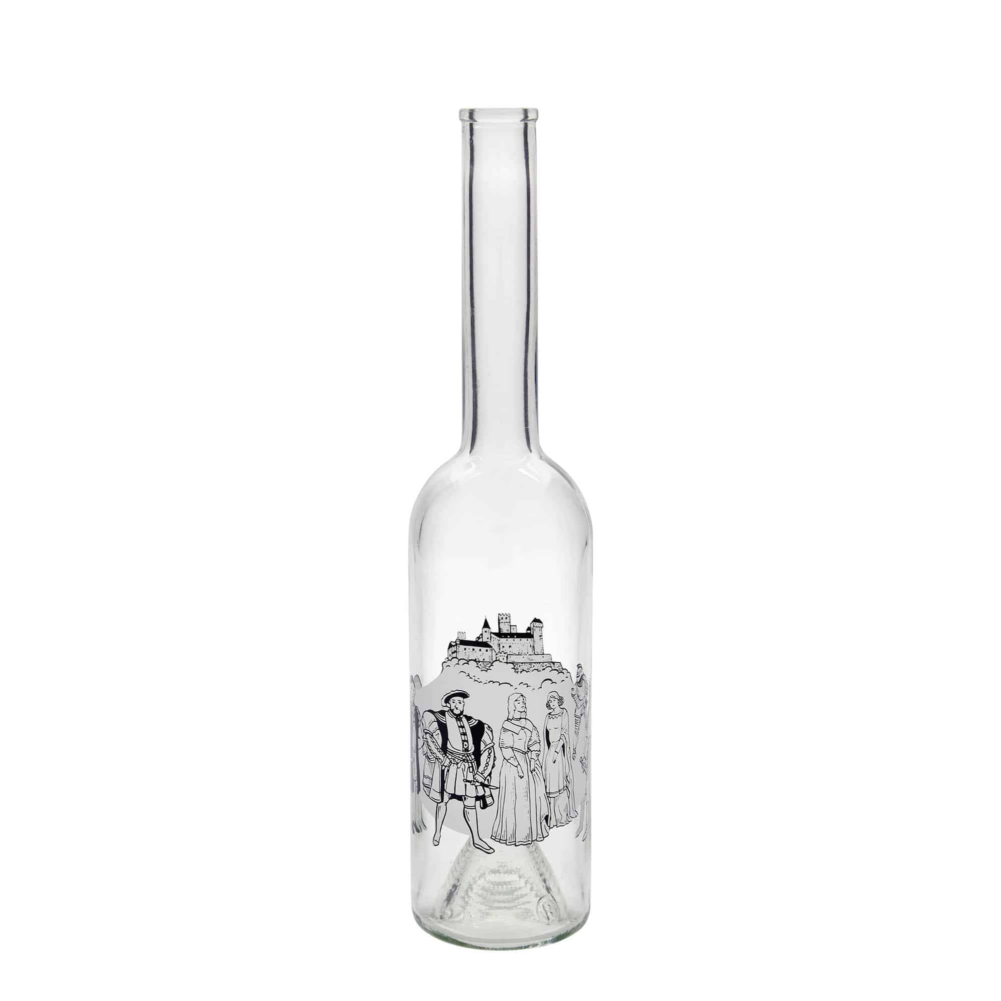 500 ml-es üvegpalack 'Opera', motívum: Középkor, szájnyílás: parafadugó 500 ml-es üvegpalack 'Opera', motívum: Középkor, szájnyílás: parafadugó