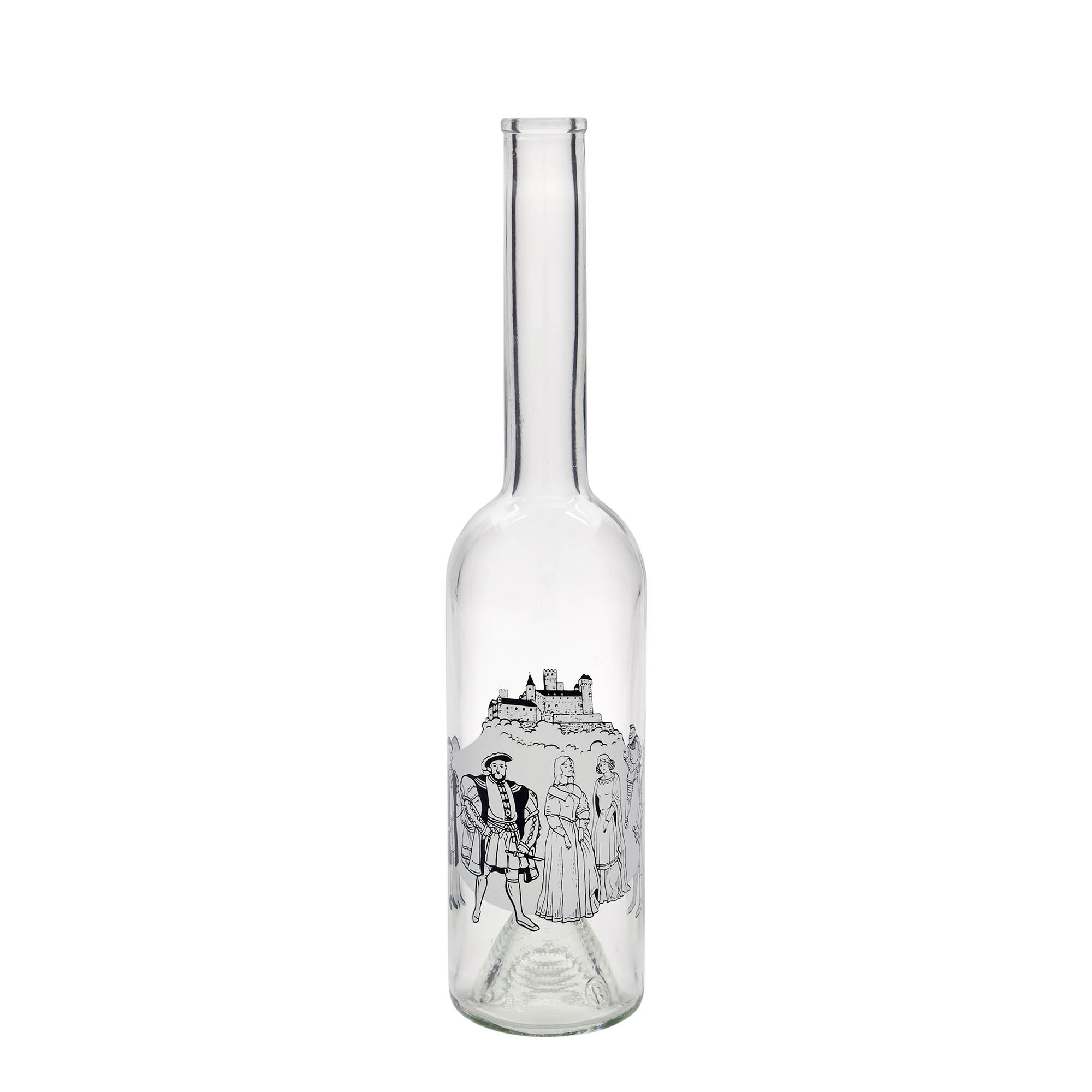 500 ml üveges palack 'Opera', motívum: középkor, nyílás: parafa 500 ml üveges palack 'Opera', motívum: középkor, nyílás: parafa