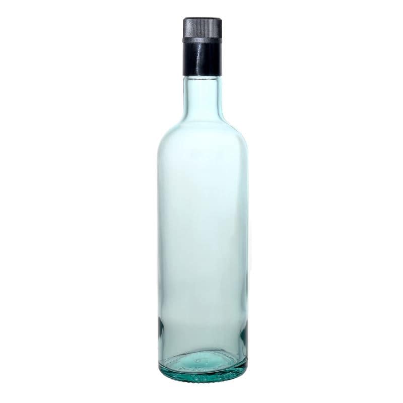 750 ml-es ecetes/olajos palack 'Willy New', üveg, világoszöld, szájnyílás: DOP
