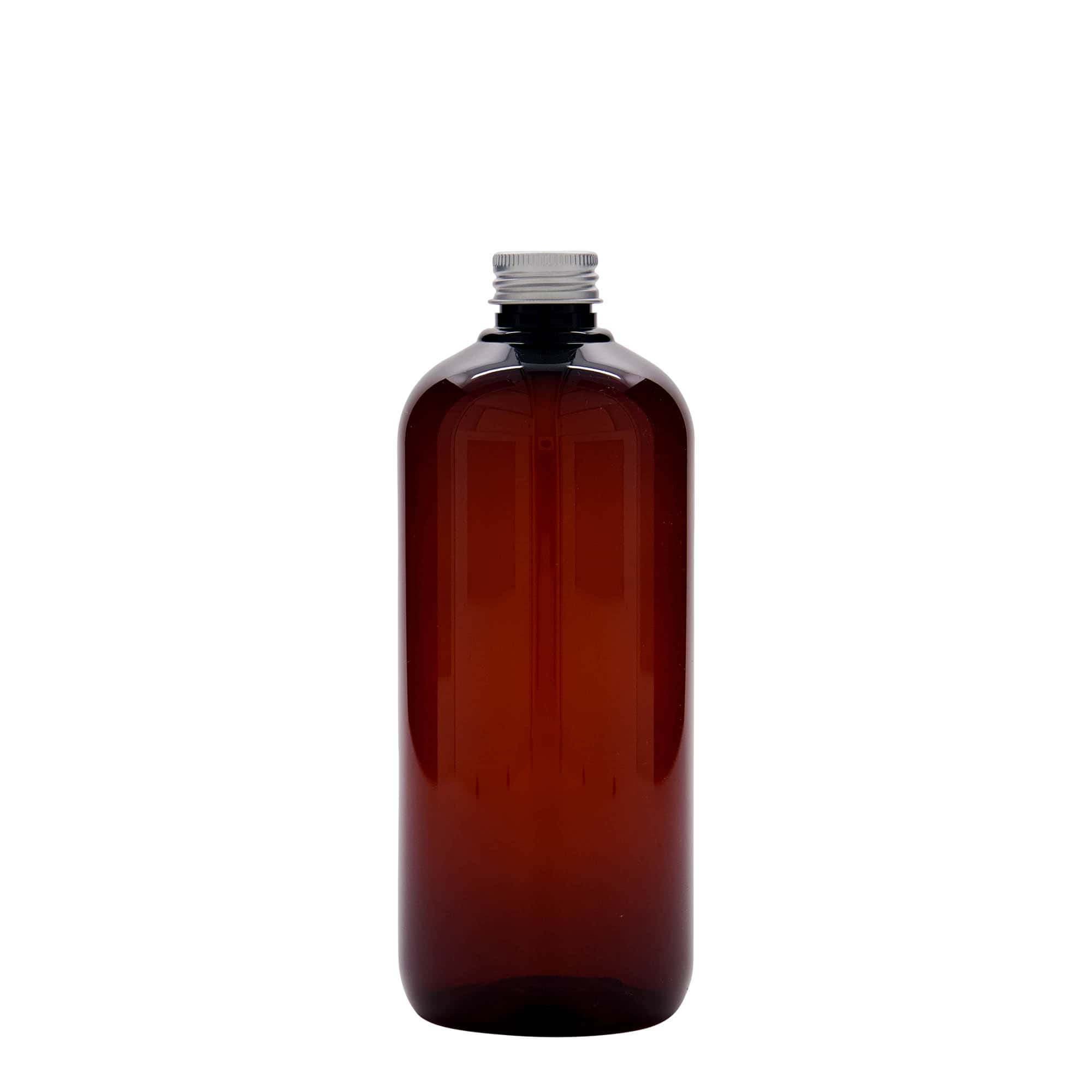 500 ml újrahasznosított műanyag palack 'Victor's Best', PCR, barna, nyakméret: 24/410