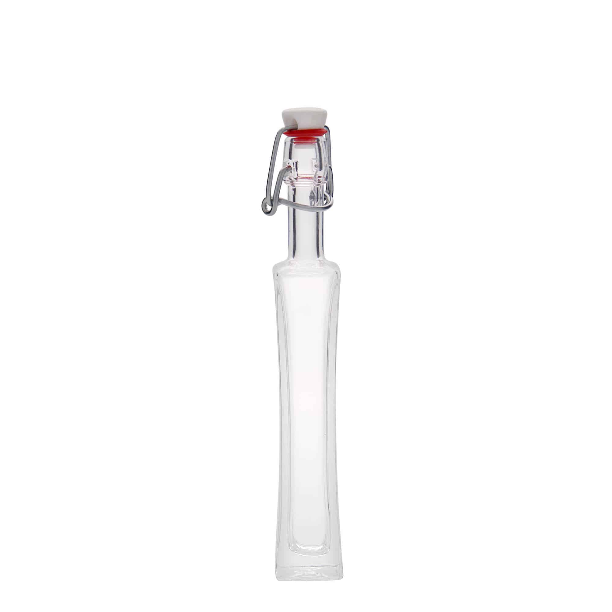 40 ml-es üvegpalack 'Koko', négyzet alakú, szájnyílás: csatos zár
