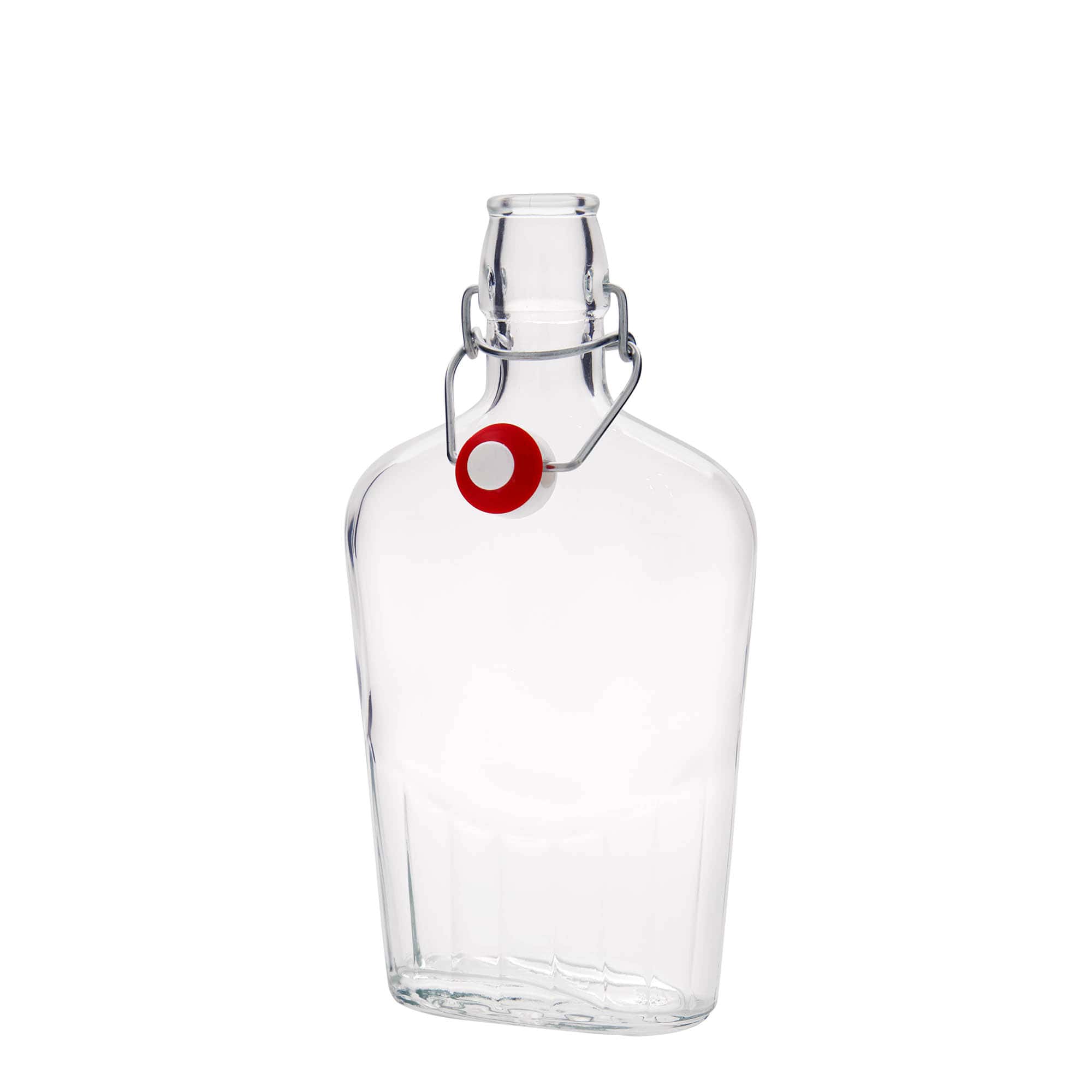 500 ml üvegpalack 'Fiaschetta', ovális, nyílás: patentzár