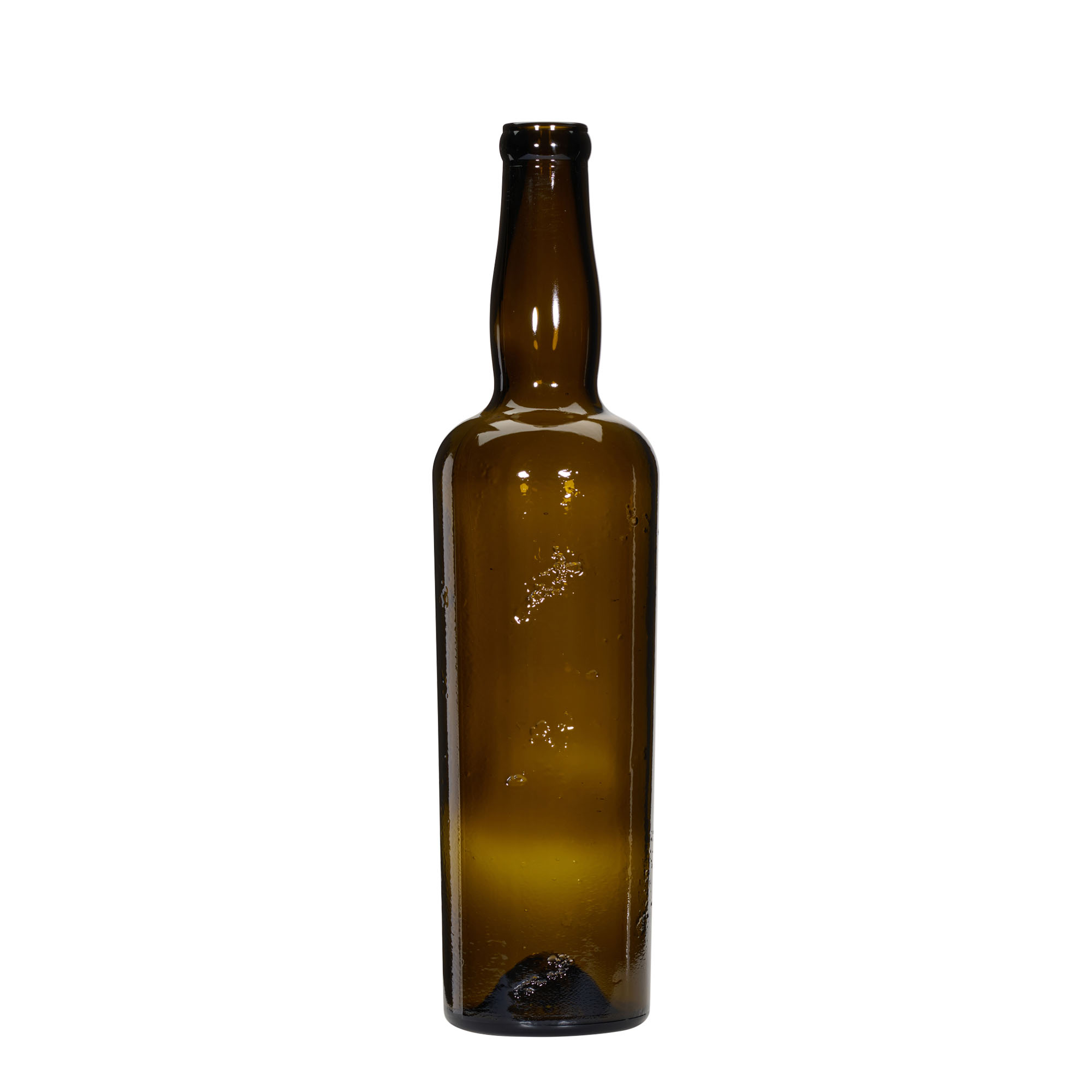 750 ml vadonatúj üvegpalack 'Siroco', barna, nyílás: parafa