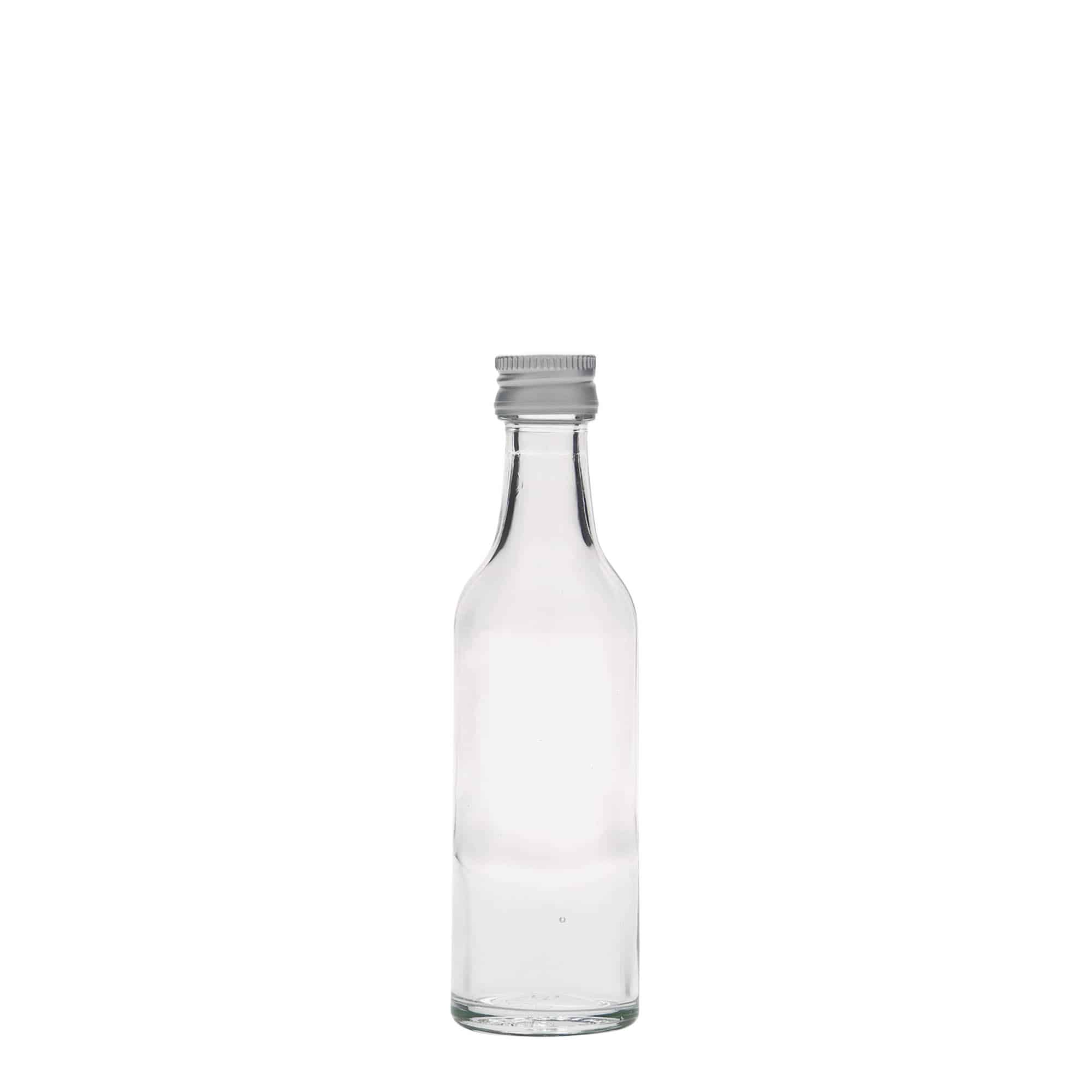50 ml üvegpalack egyenes nyakkal, nyílás: PP 18