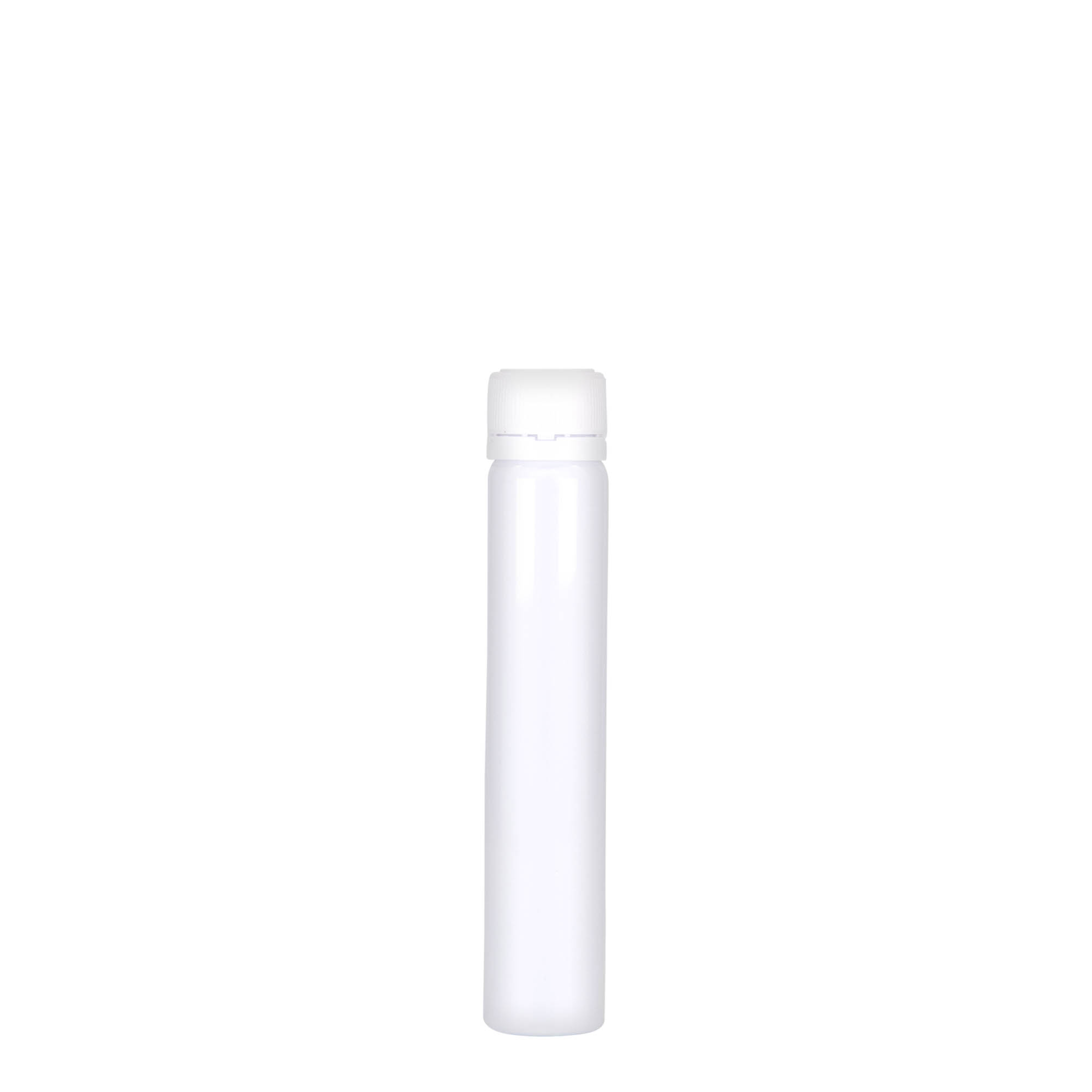 25 ml-es PET-cső, műanyag, fehér, szájnyílás: csavaros kupak