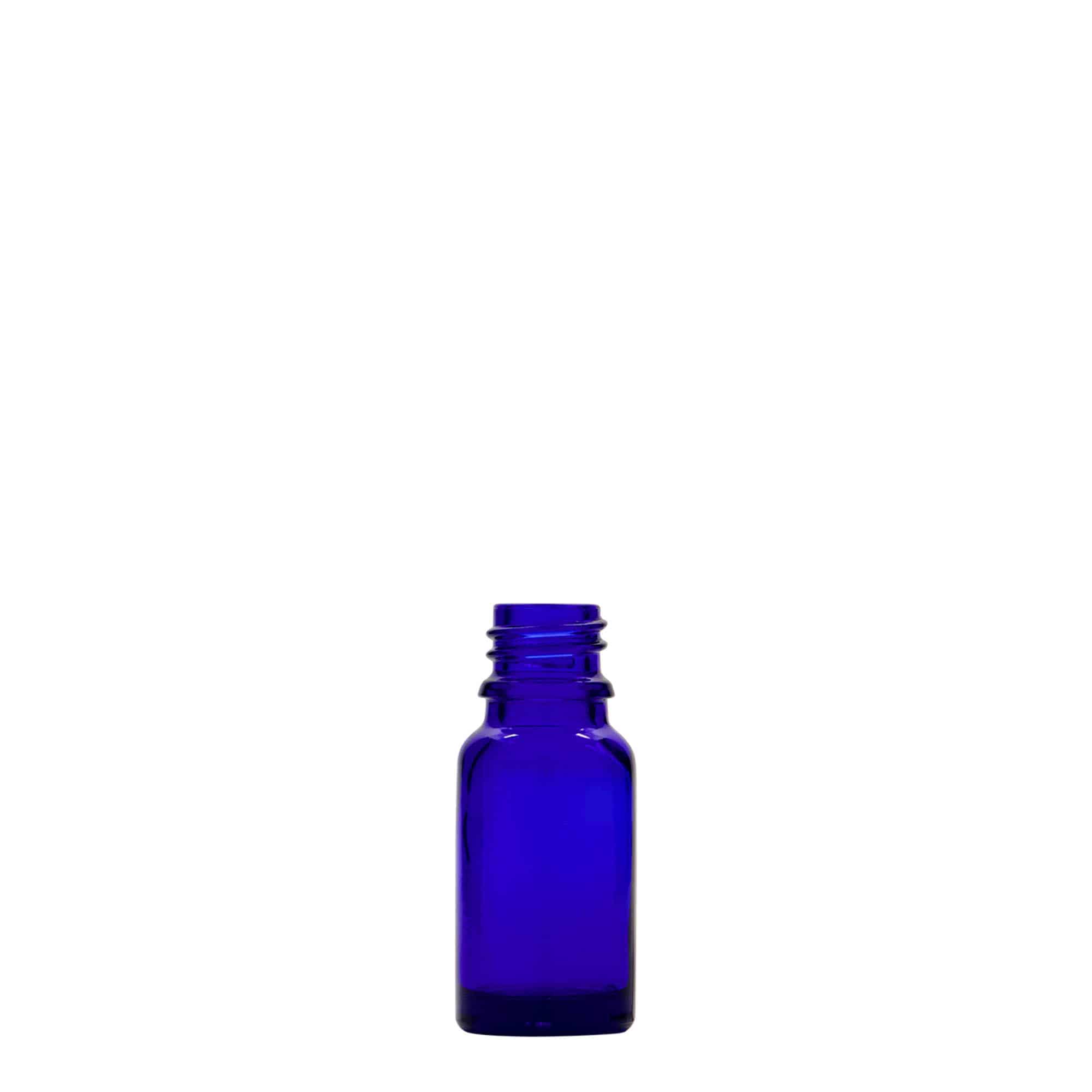 10 ml-es patikai üveg, üveg, királykék, szájnyílás: DIN 18 10 ml-es patikai üveg, üveg, királykék, szájnyílás: DIN 18