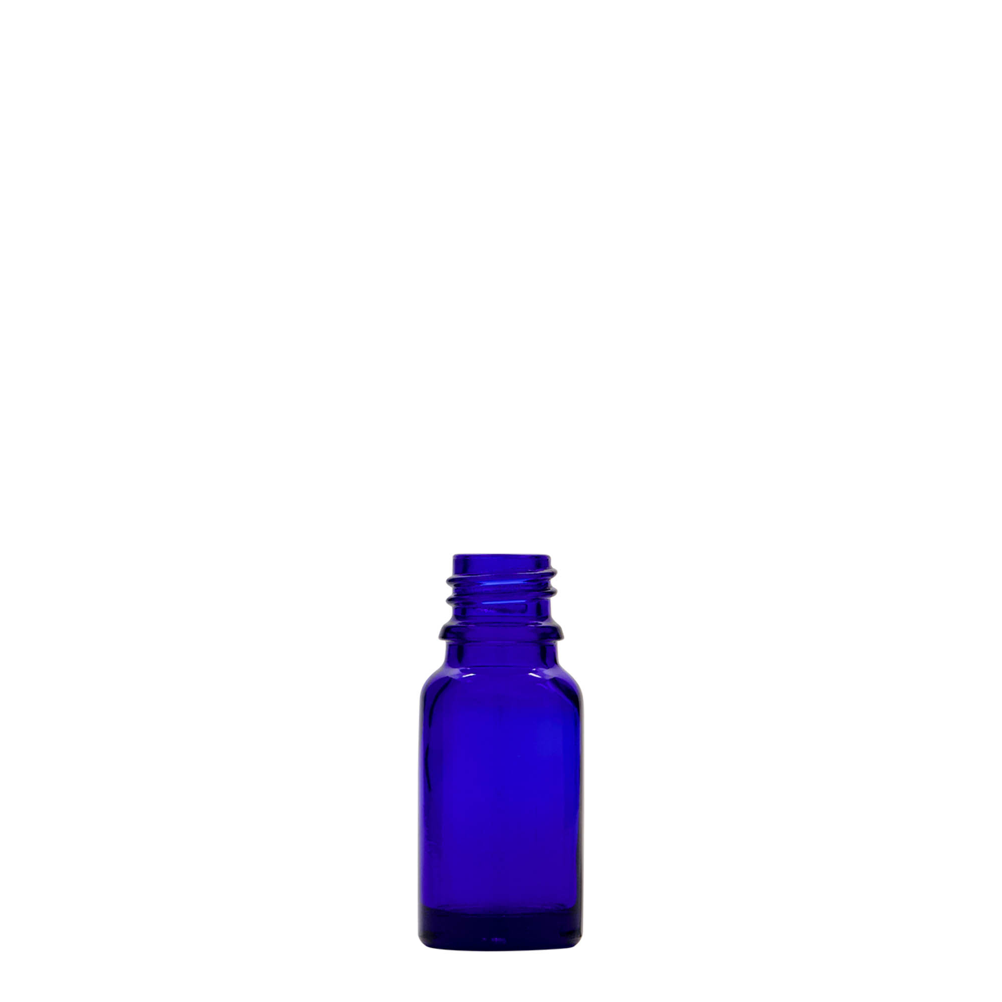 10 ml orvosi üveg, üveg, királykék, nyílás: DIN 18
