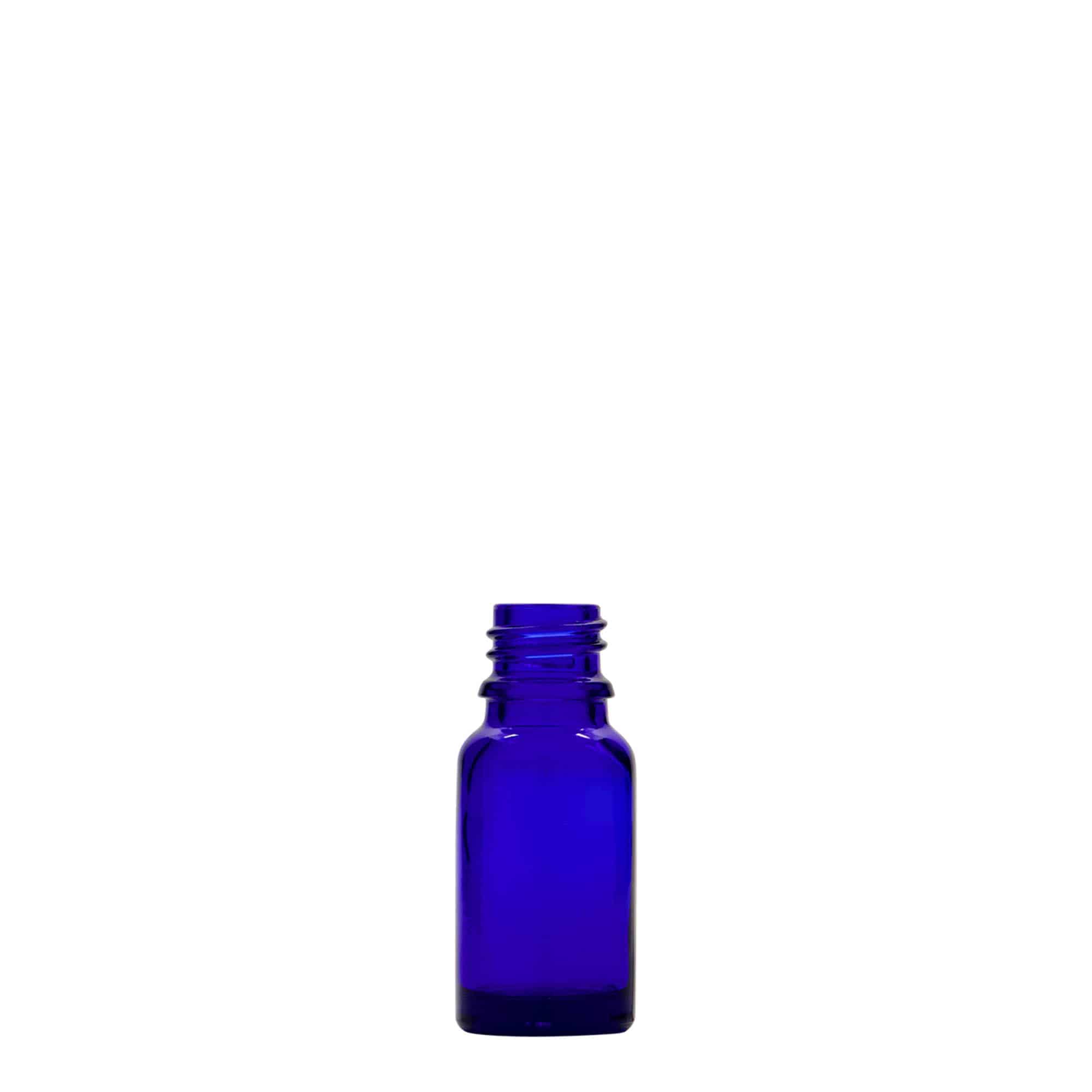 10 ml orvosi üveg, üveg, királykék, nyílás: DIN 18