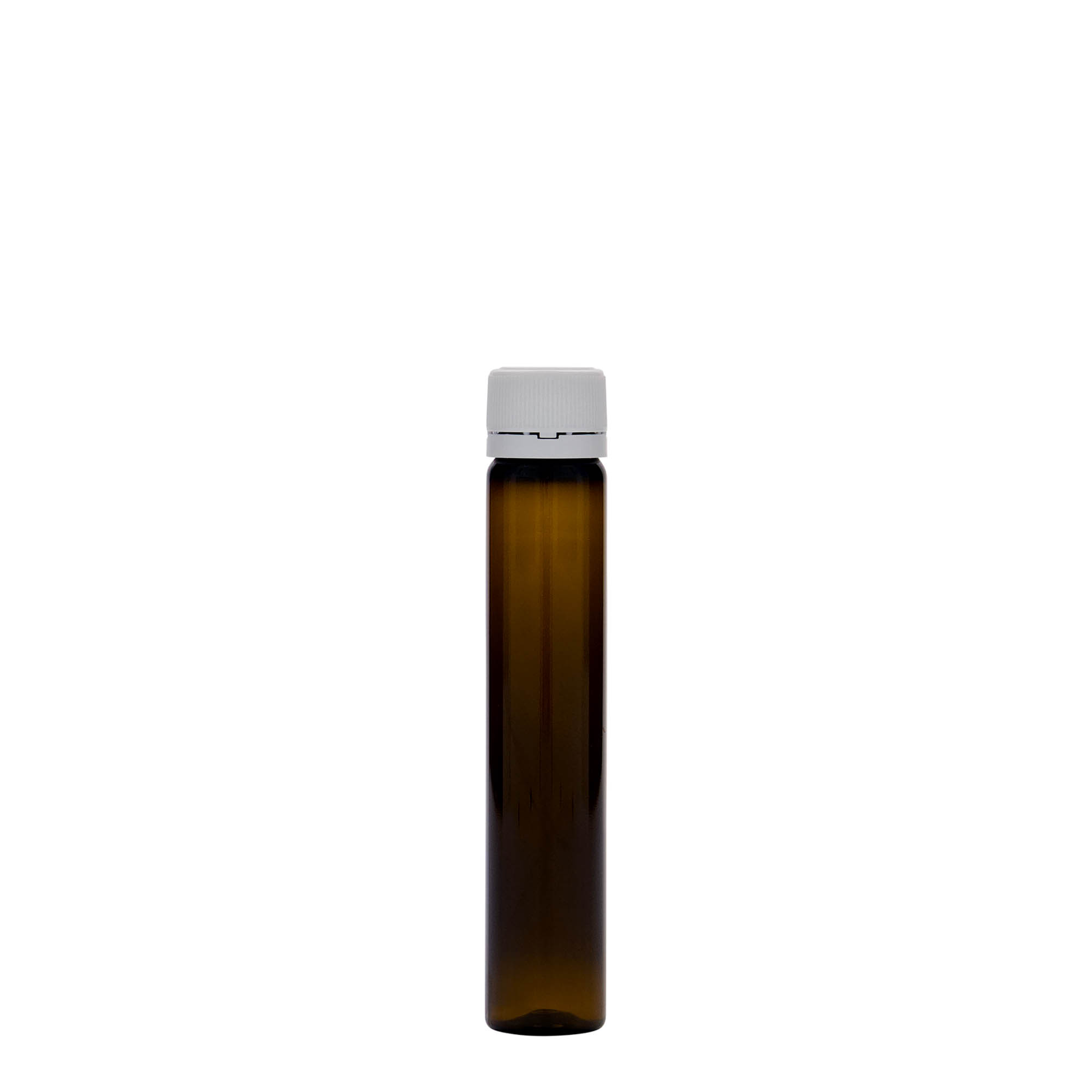 25 ml PET-cső, műanyag, barna, nyílás: csavarzár