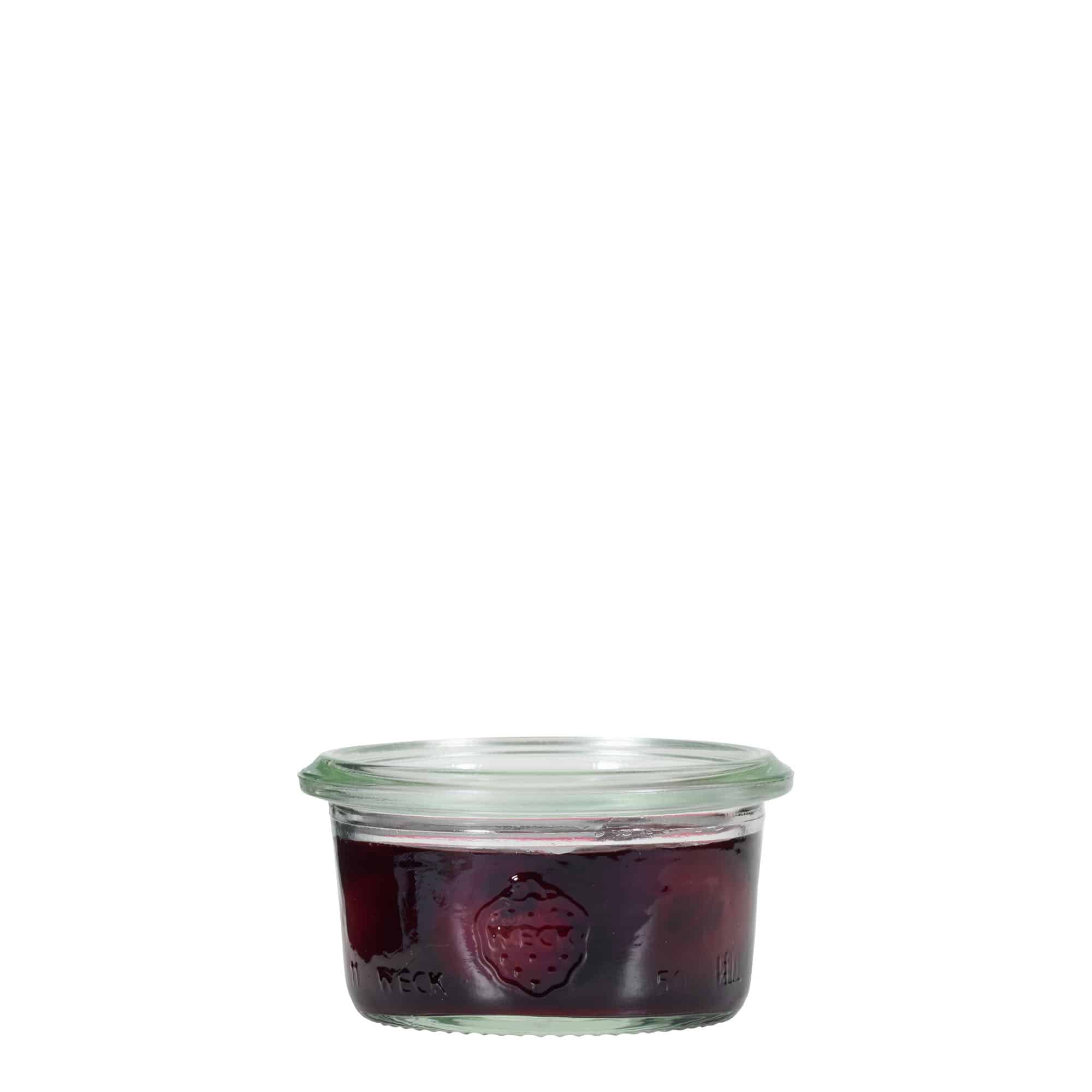 50 ml-es WECK befőttesüveg, szájnyílás: Kerek perem