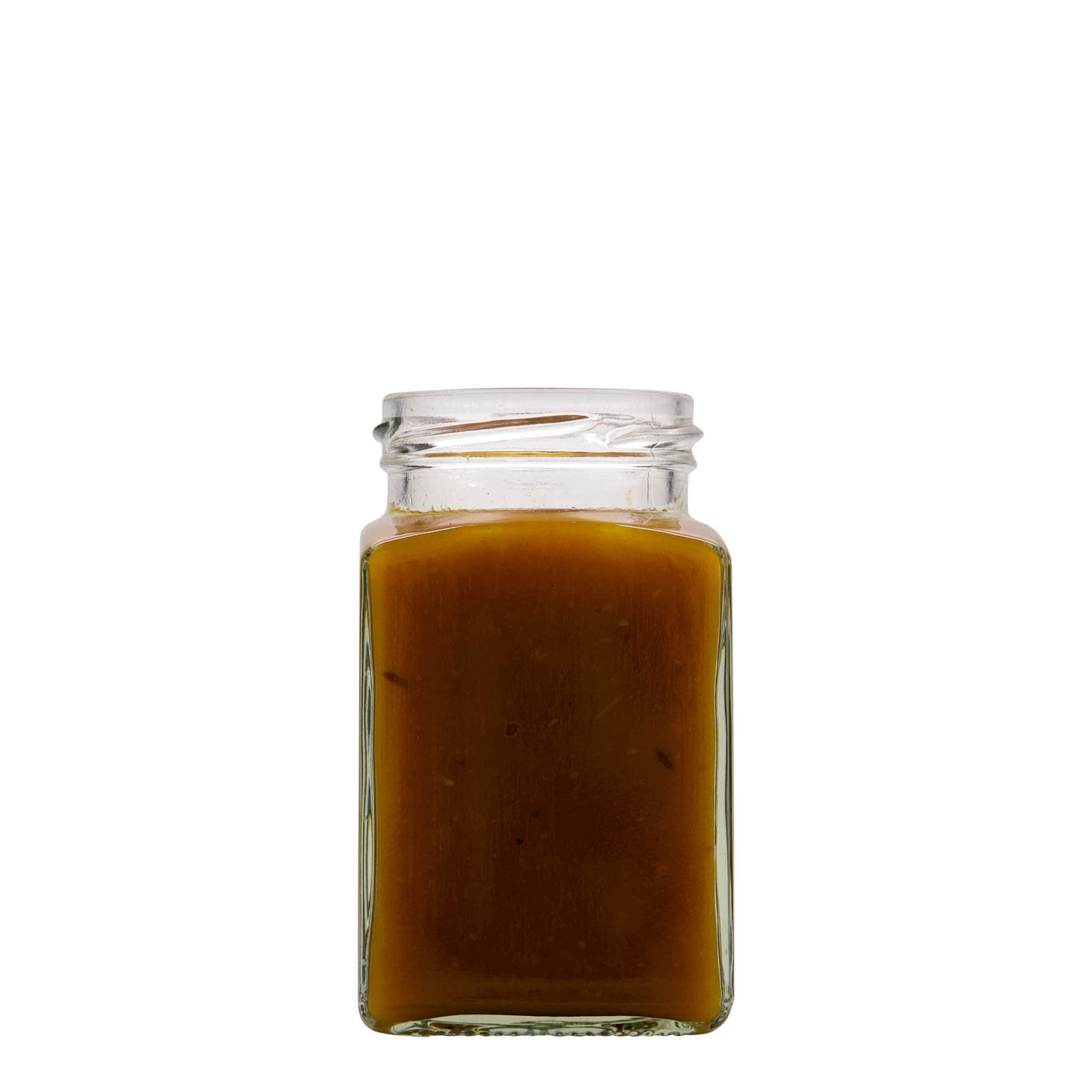 260 ml négyzet alakú üveg, nyílás: csavaros zár (TO 58)