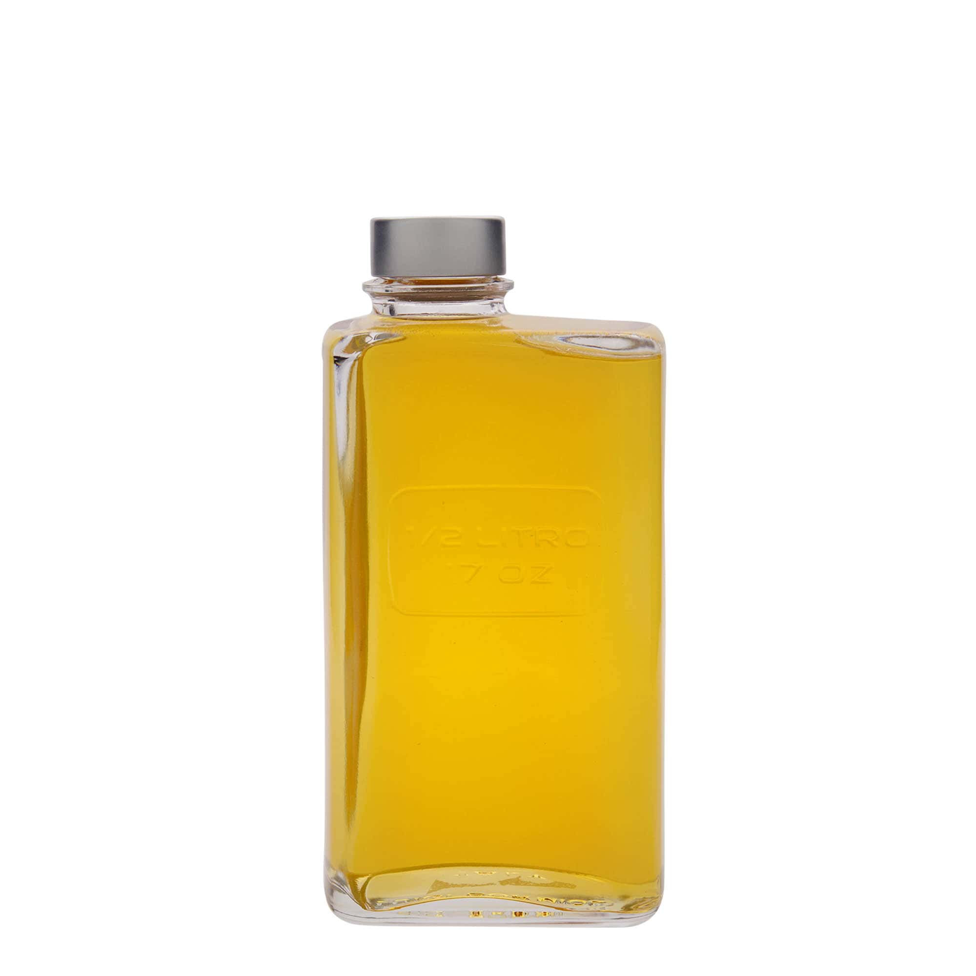 500 ml-es üvegpalack 'Optima Lattina', négyszögletű, szájnyílás: csavaros kupak