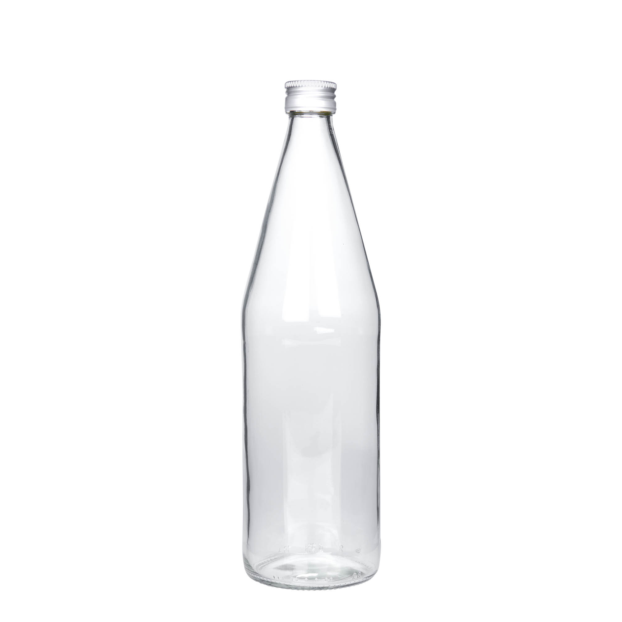 750 ml univerzális palack sárgarépa formában, üveg, nyak: PP 28