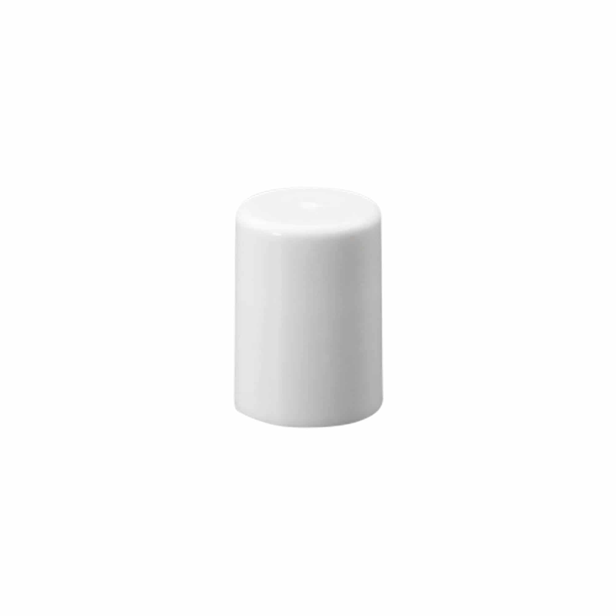 Sapka 10 ml-es roll-on palackra, PP-műanyag, fehér, a következő szájnyíláshoz: csavaros kupak Sapka 10 ml-es roll-on palackra, PP-műanyag, fehér, a következő szájnyíláshoz: csavaros kupak
