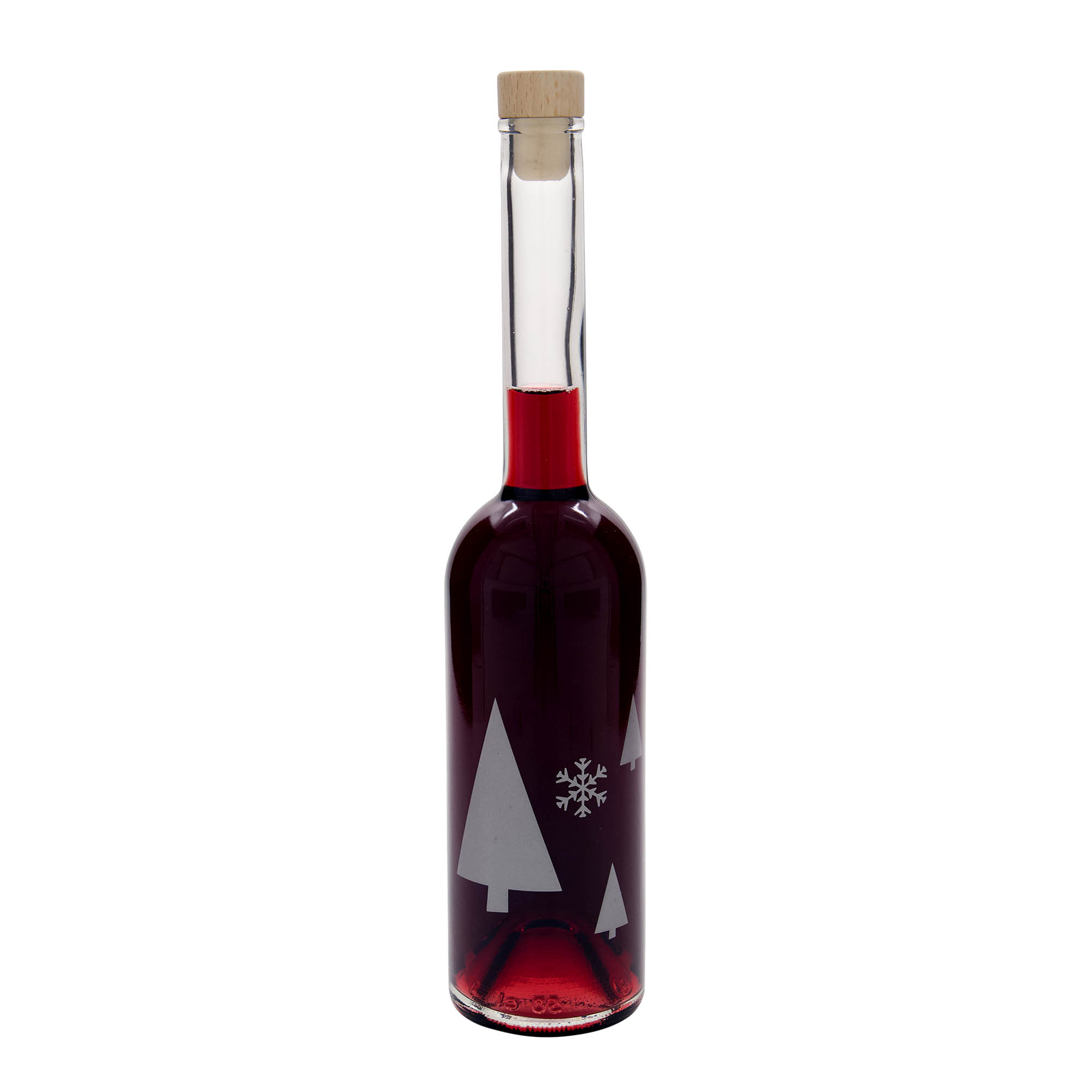 500 ml üvegpalack 'Opera', motívum: hópelyhek, nyílás: parafa 500 ml üvegpalack 'Opera', motívum: hópelyhek, nyílás: parafa