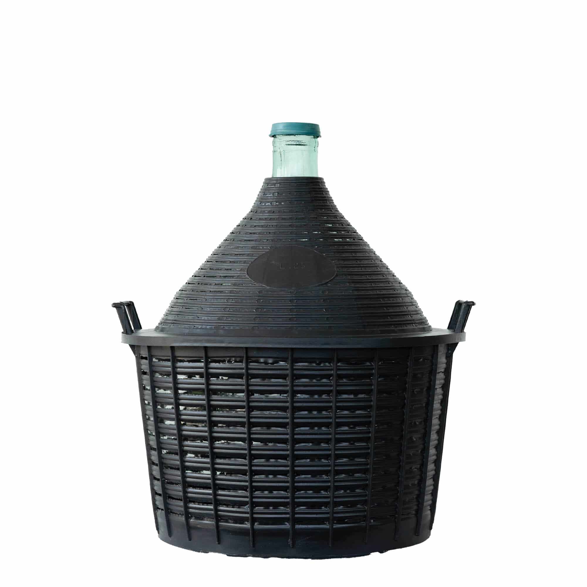 25 l ballonpalack keskeny nyakkal, üveg, nyílás: ráhúzható fedél