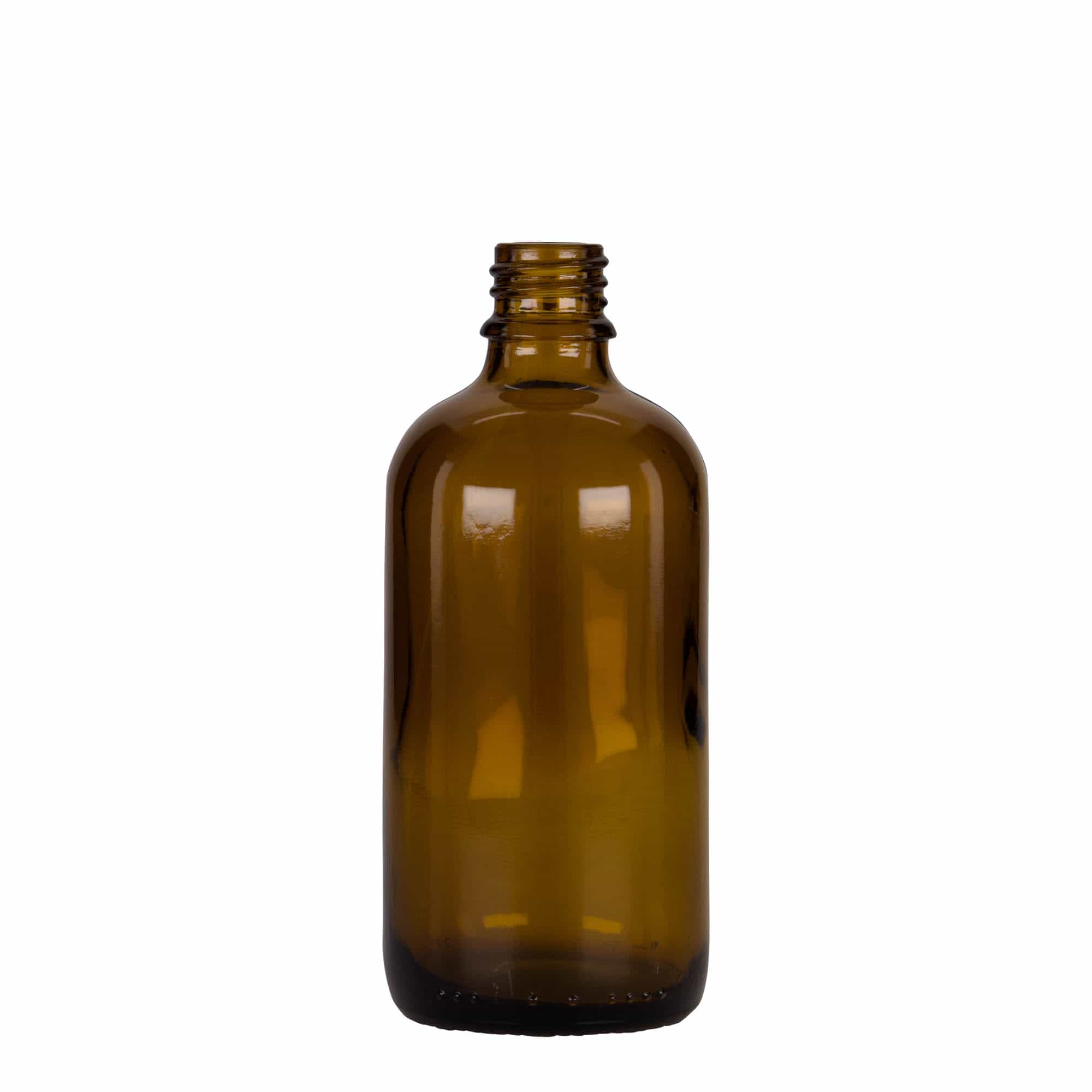 100 ml pipettás üveg gyógyszerhez, üveg, barna-fekete, nyílás: DIN 18 100 ml pipettás üveg gyógyszerhez, üveg, barna-fekete, nyílás: DIN 18