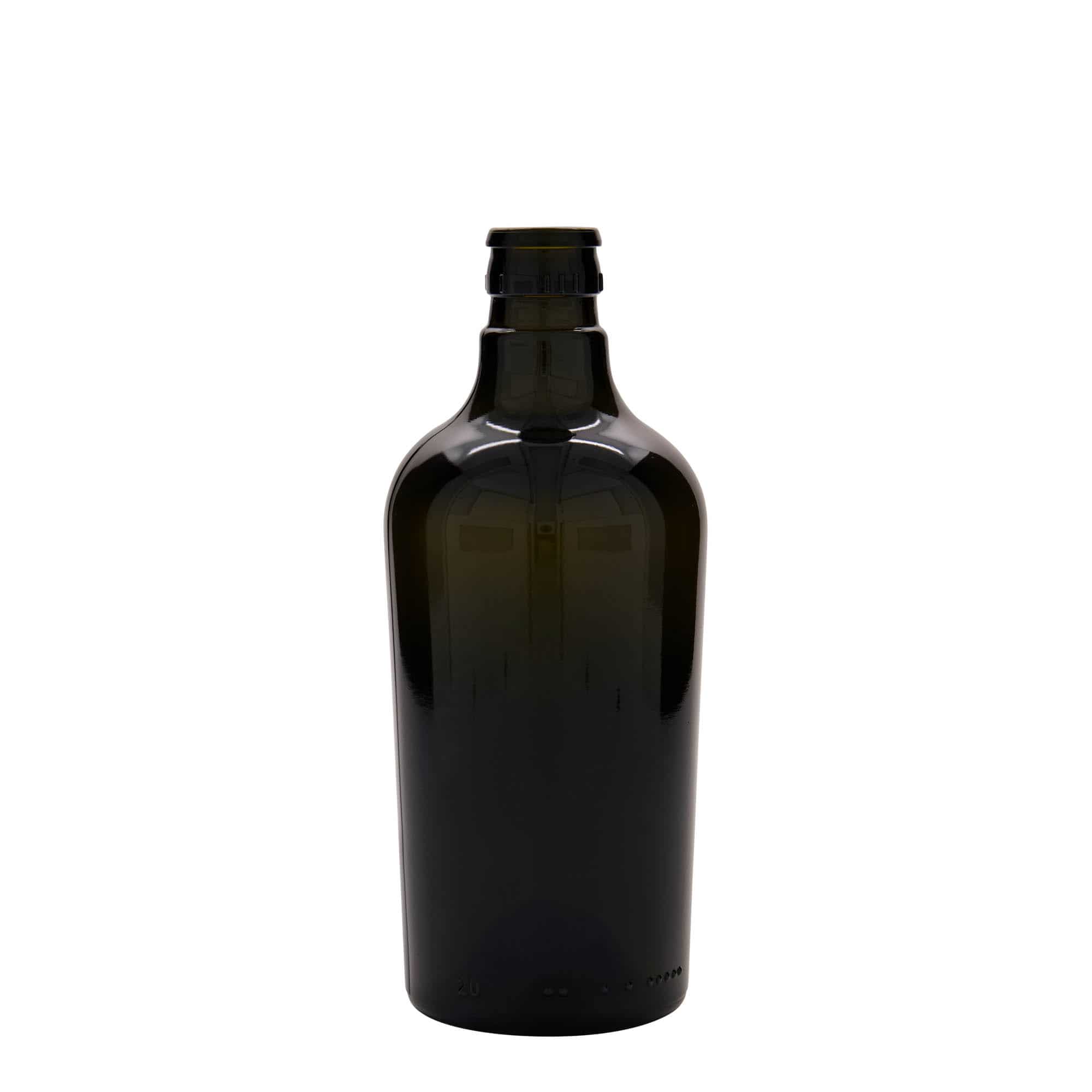 500 ml-es ecetes/olajos palack 'Oleum', üveg, antikzöld, szájnyílás: DOP 500 ml-es ecetes/olajos palack 'Oleum', üveg, antikzöld, szájnyílás: DOP