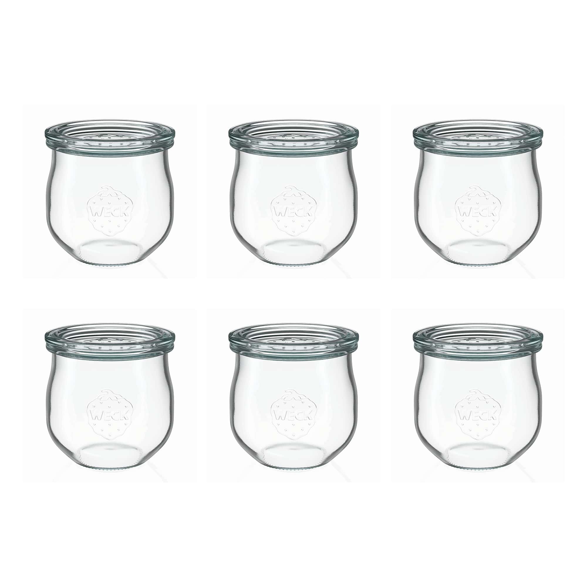 6x 370 ml WECK-tulipánüveg üvegfedéllel RR 80