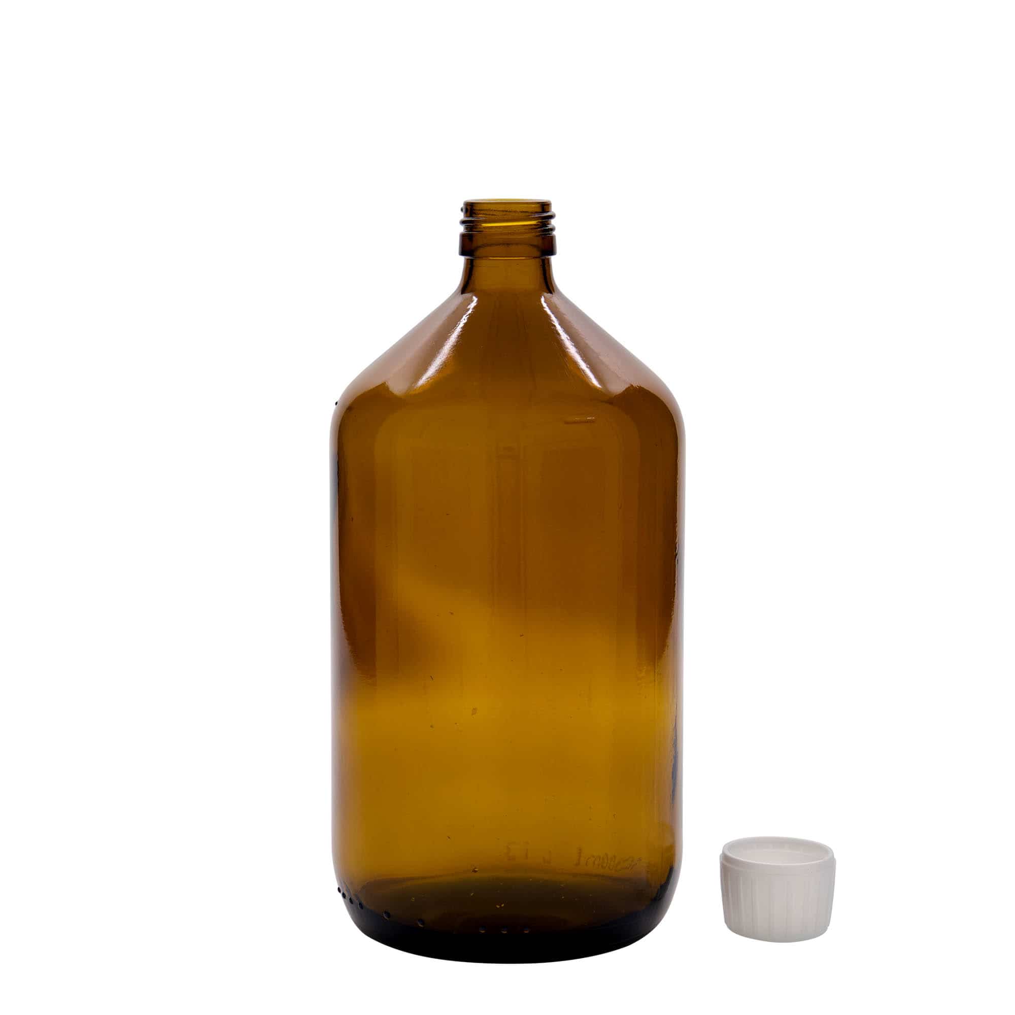 1.000 ml orvosi üveg, barna, üveg, nyak: PP 28
