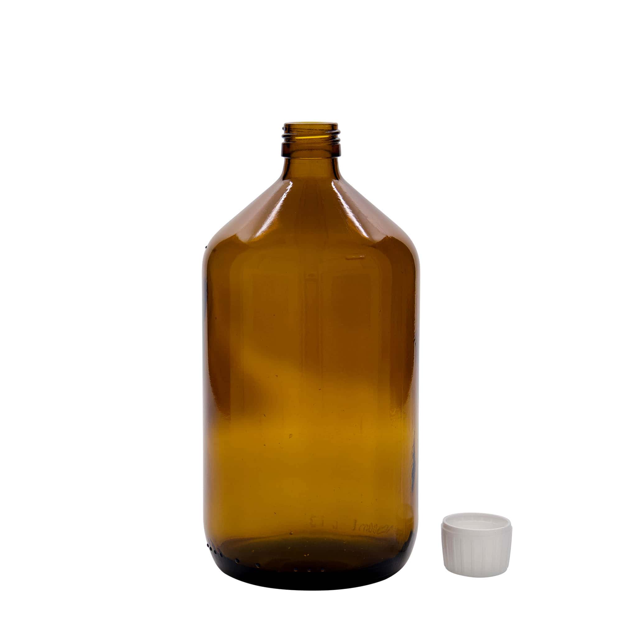 1.000 ml orvosi üveg, barna, üveg, nyak: PP 28