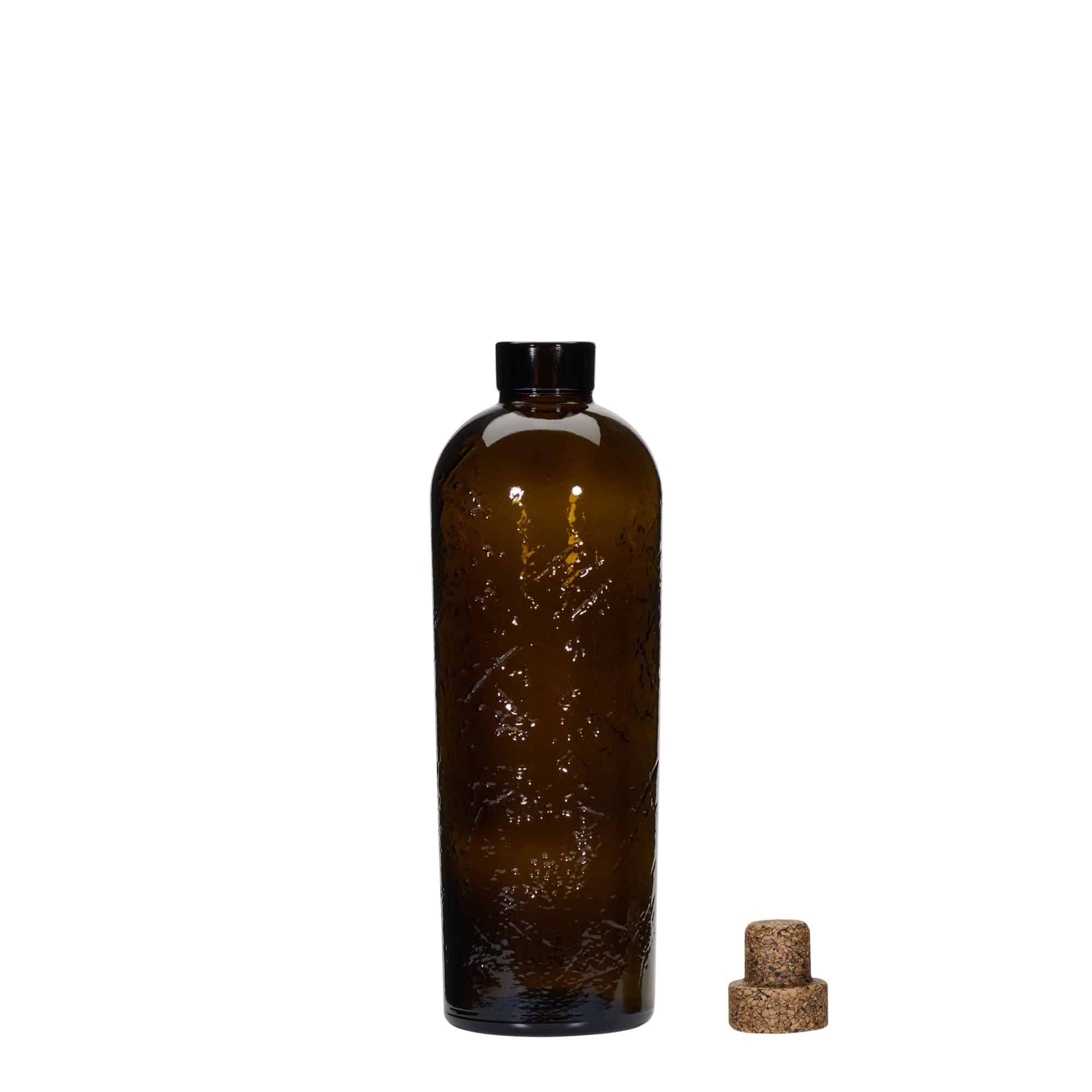 700 ml-es üvegpalack Wildly Crafted 'Natural', barna, szájnyílás: parafadugó