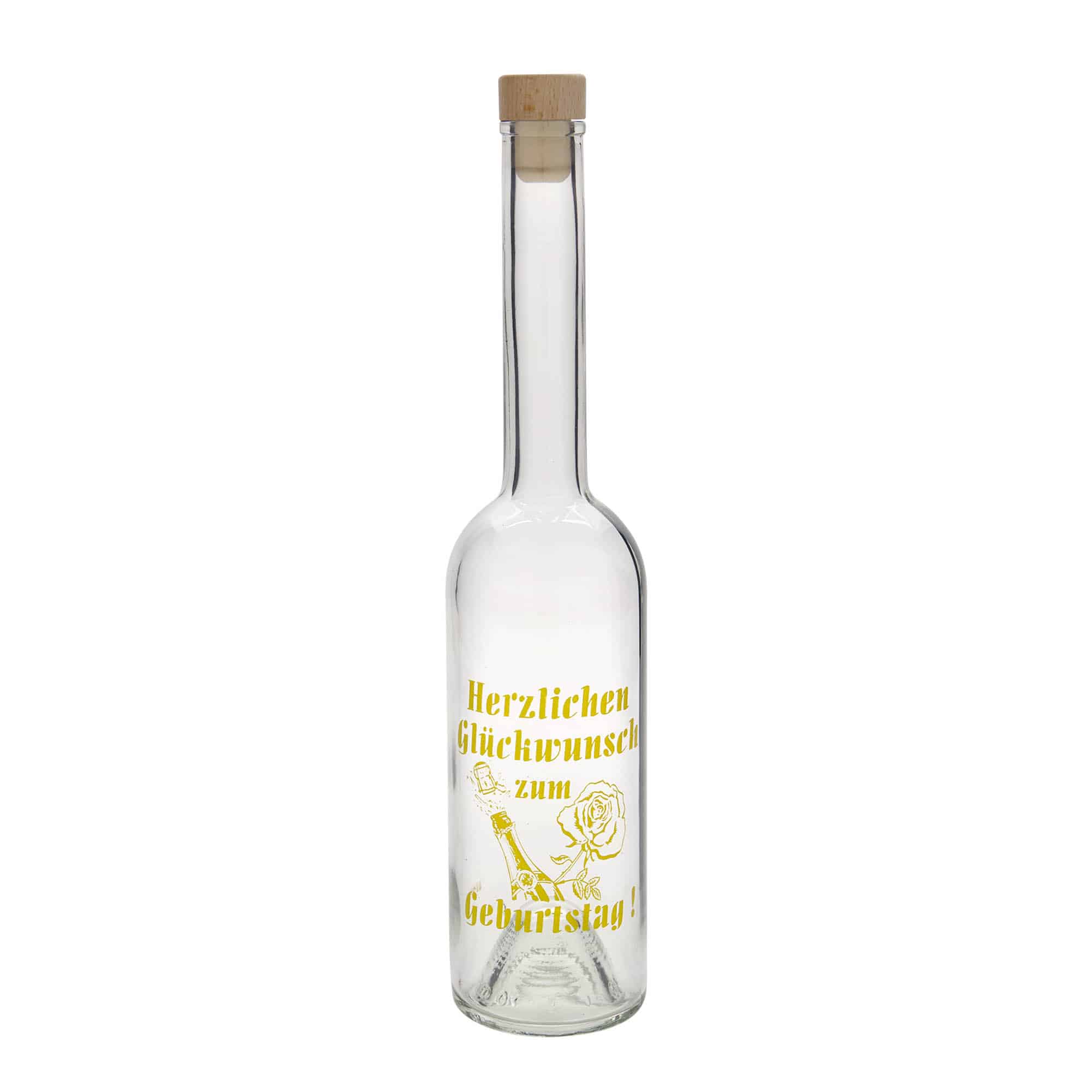 500 ml üvegpalack 'Opera', motívum: Alma, nyak: parafa