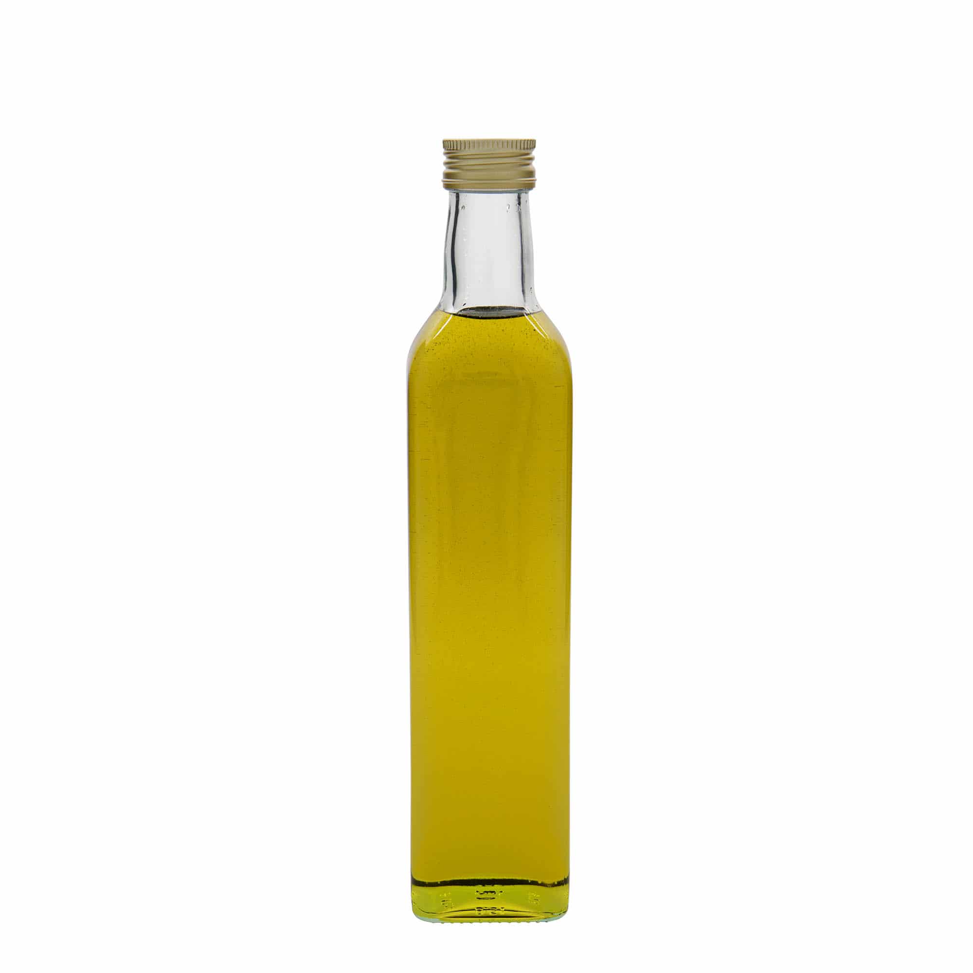 500 ml-es üvegpalack 'Marasca', négyzet alakú, szájnyílás: PP 31,5