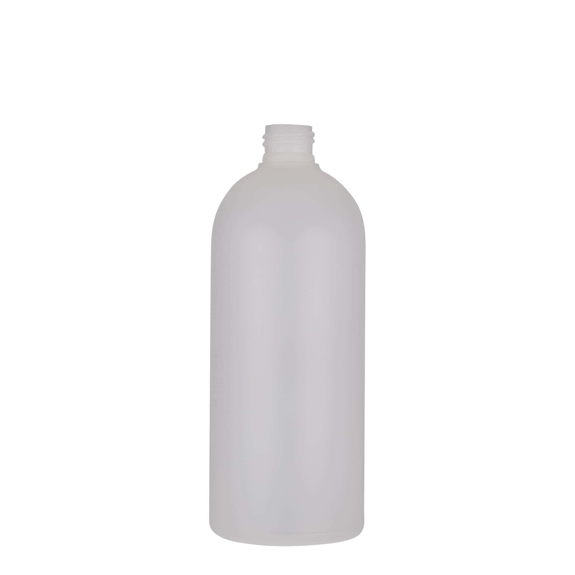 500 ml műanyag palack 'Tuffy', HDPE, természetes, nyakméret: 24/410