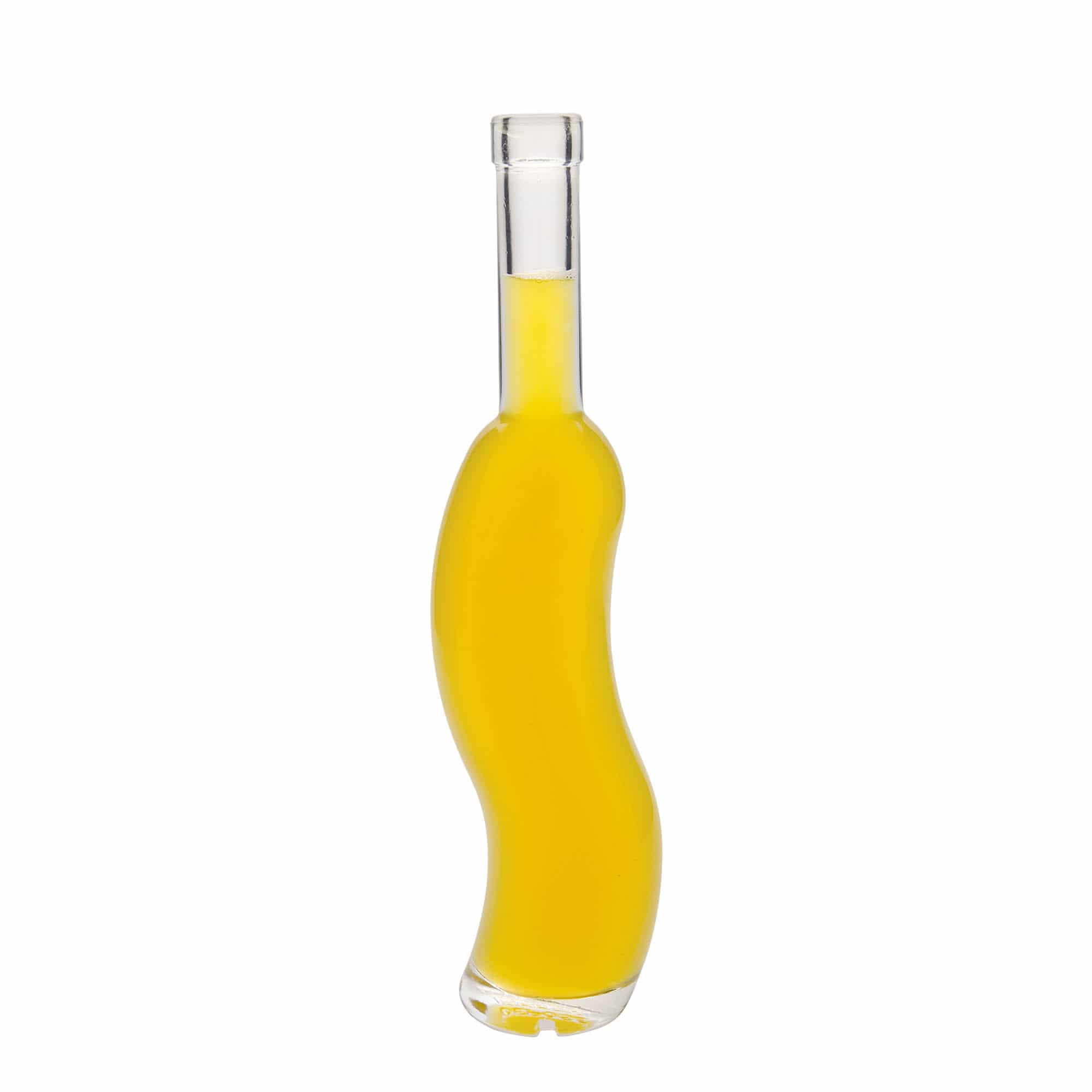 350 ml üvegpalack 'La-Ola', félkör alakú, nyílás: parafa