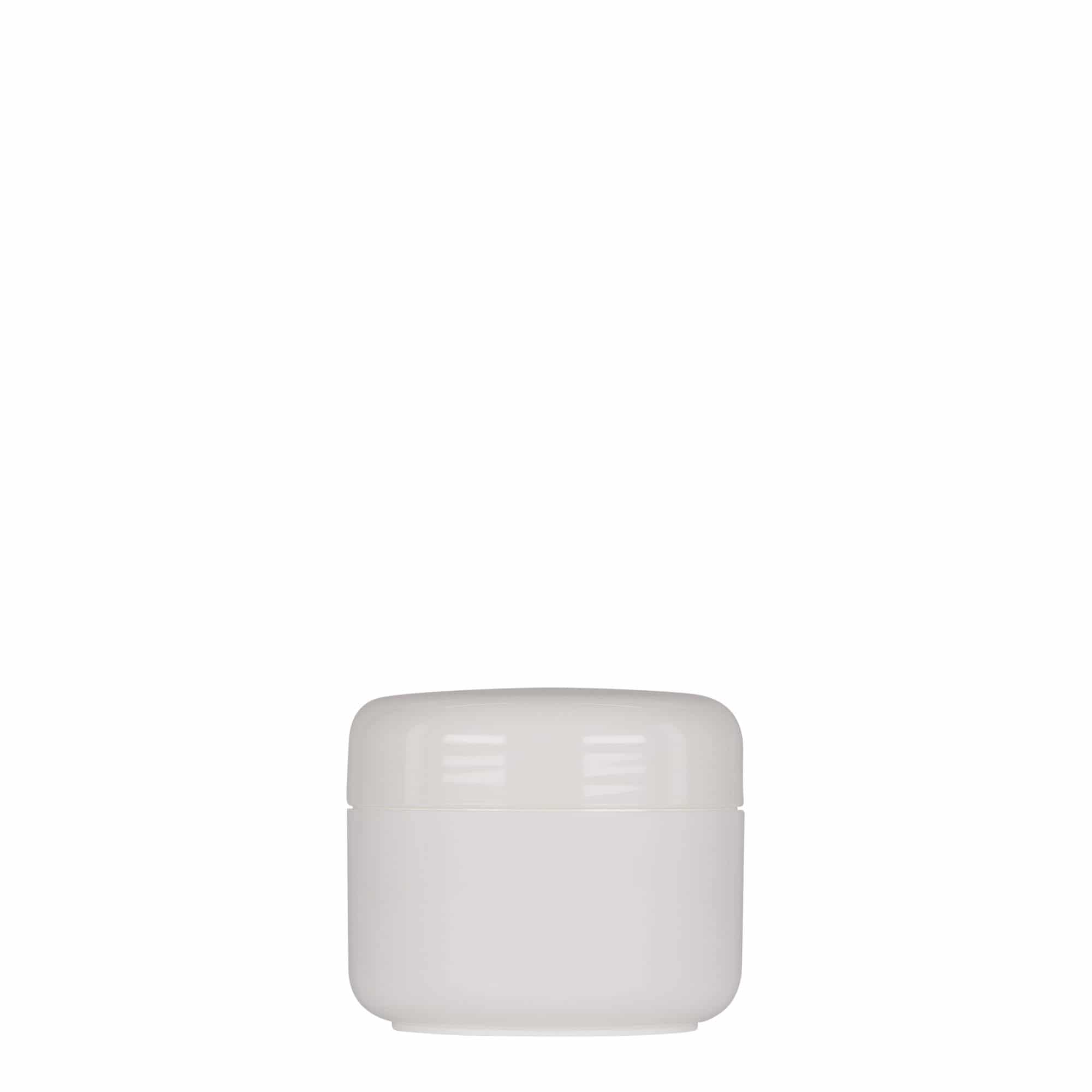 50 ml műanyagdoboz 'Bianca', PP, fehér, nyílás: csavarzár
