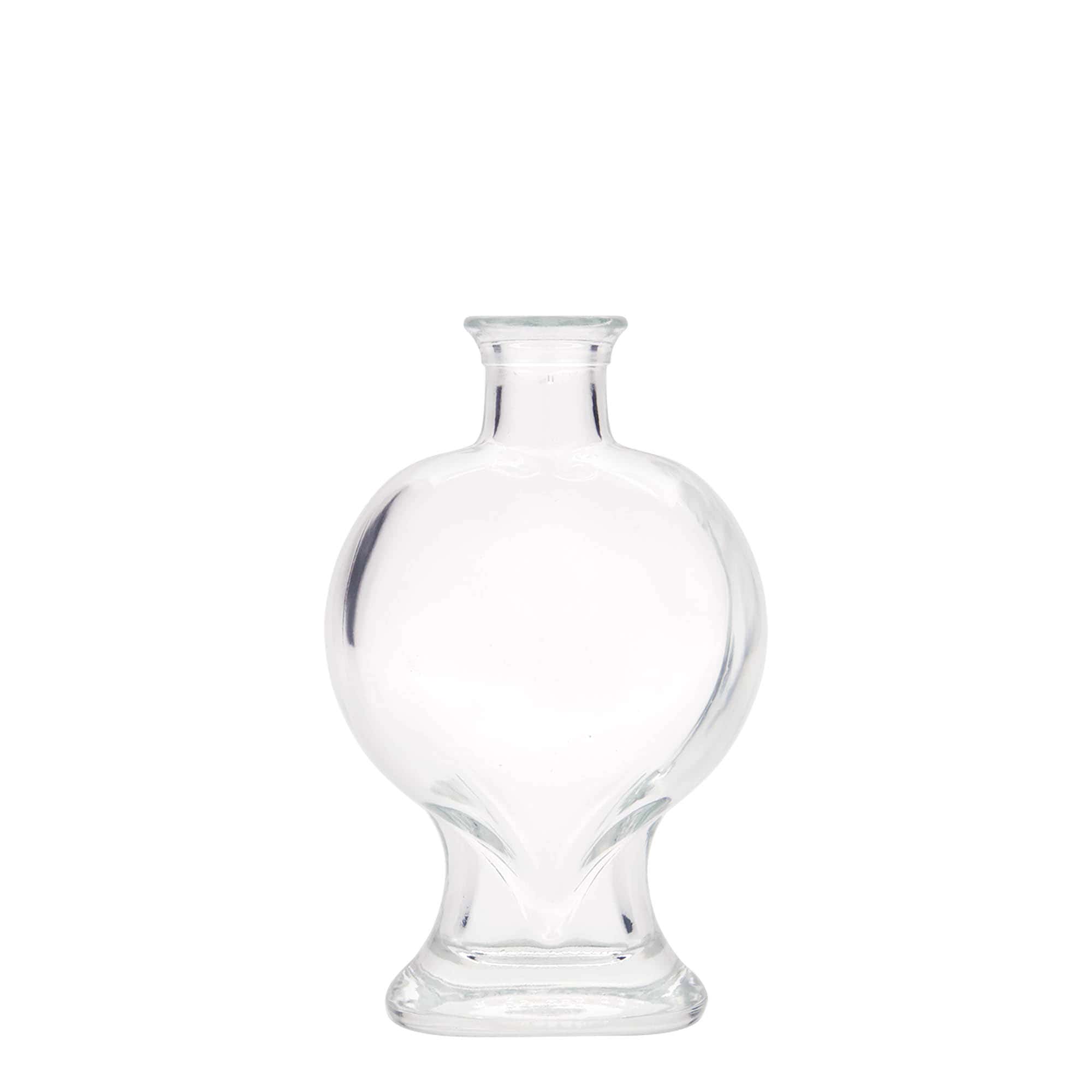 200 ml üvegpalack 'Szív', nyílás: parafa