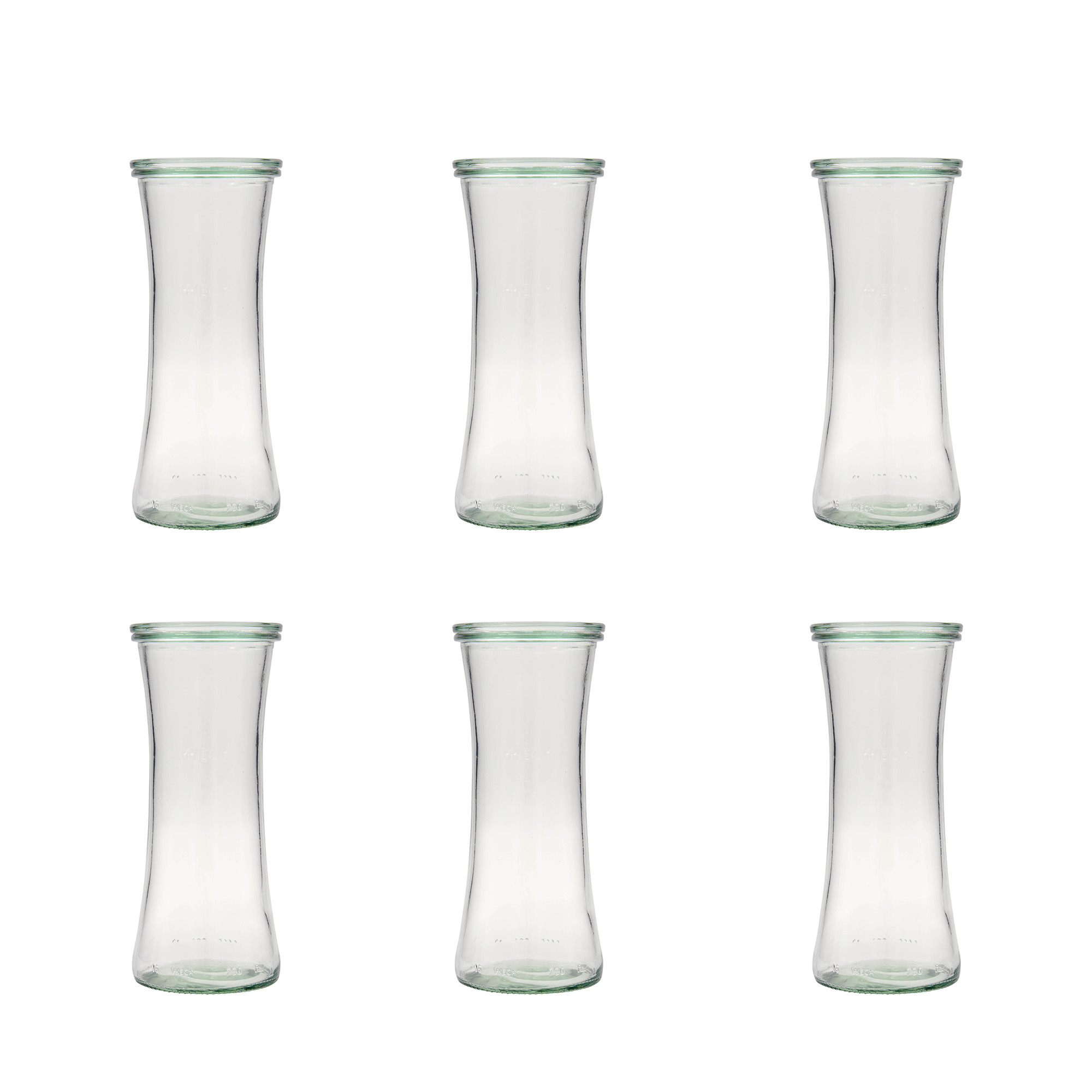 6x 730 ml WECK-gourmetüveg üvegfedéllel RR 80