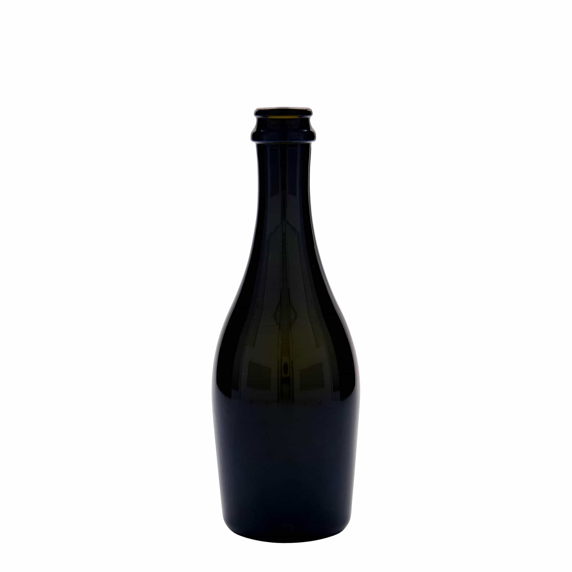 330 ml pezsgősüveg 'Carmen', üveg, antikzöld, nyak: csavarzár