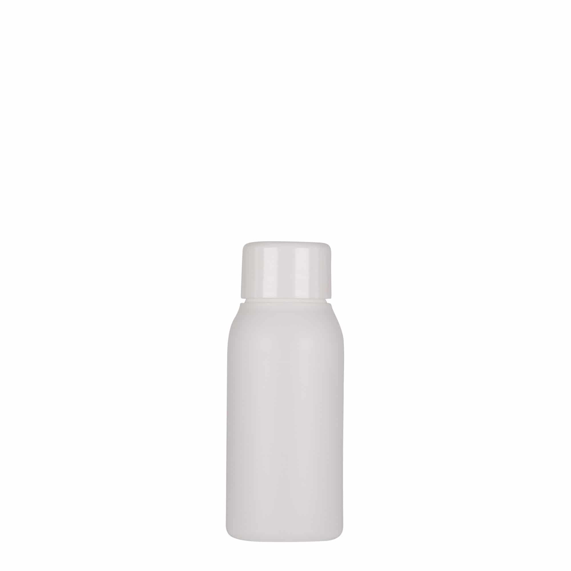 50 ml műanyag palack 'Tuffy', HDPE, fehér, nyílás: 24/410