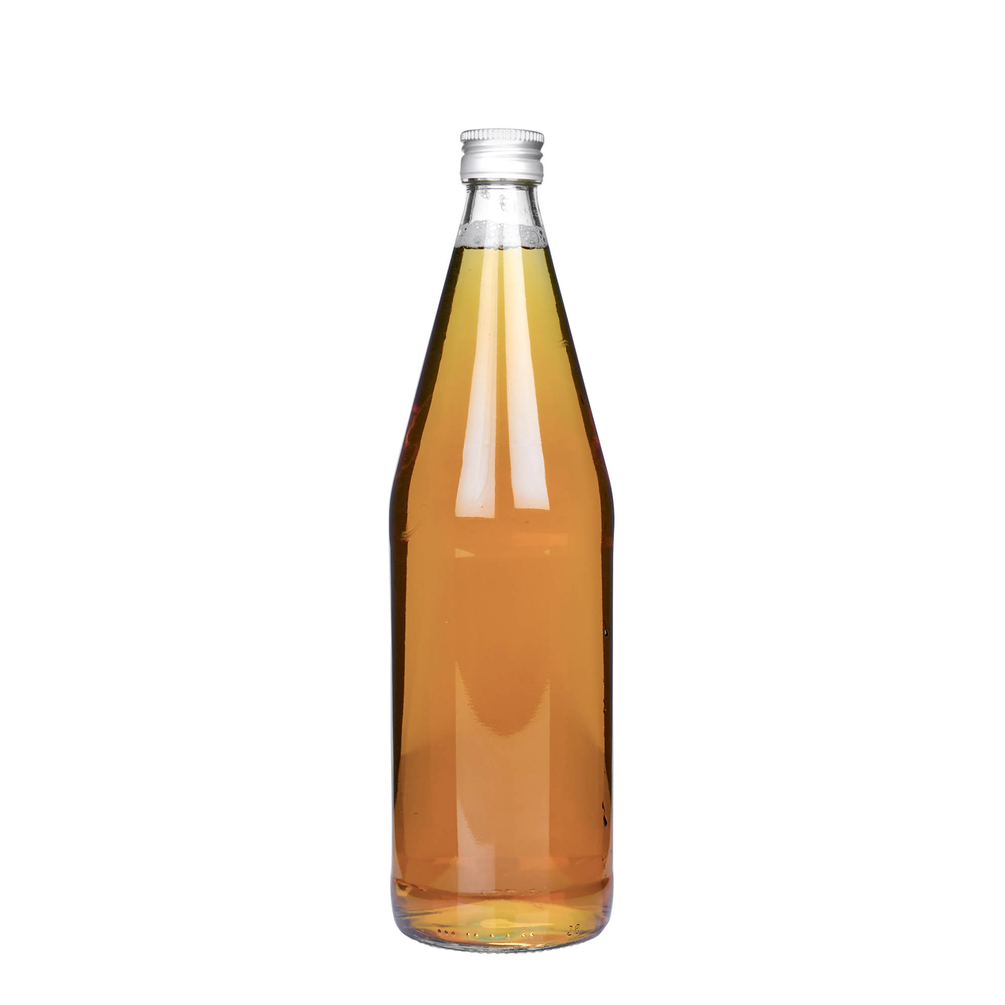 750 ml univerzális palack sárgarépa formában, üveg, nyak: PP 28 750 ml univerzális palack sárgarépa formában, üveg, nyak: PP 28