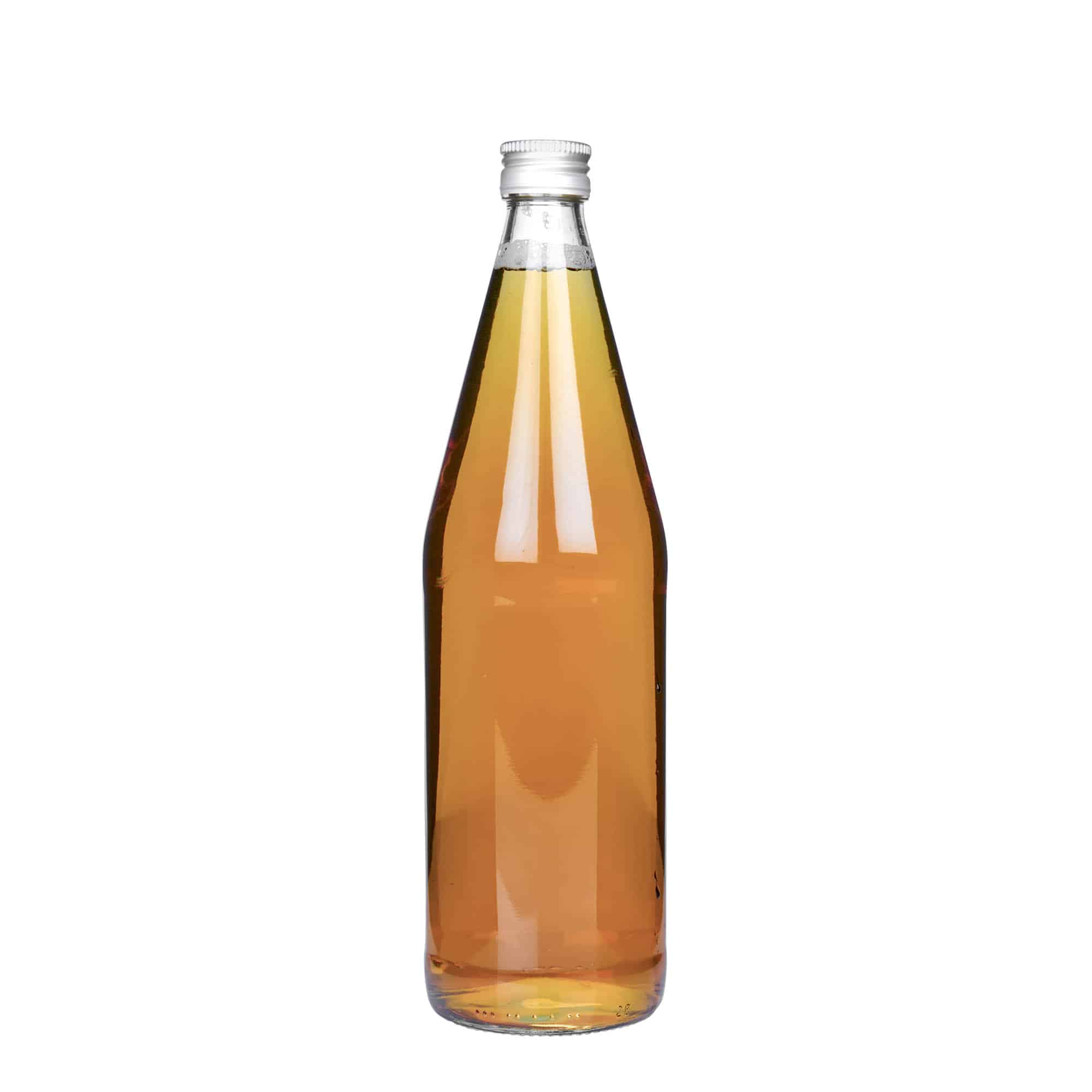 750 ml univerzális palack sárgarépa formában, üveg, nyak: PP 28