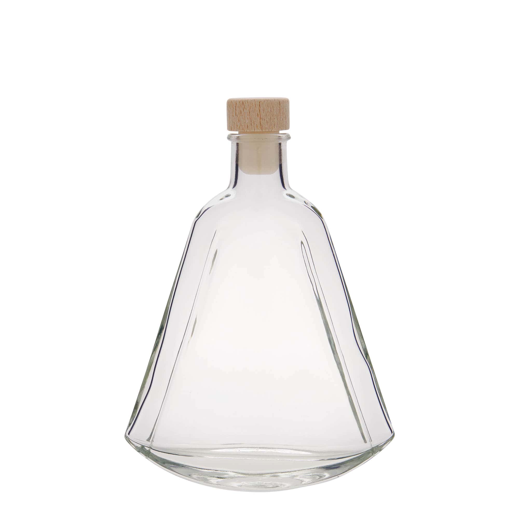 200 ml üveges palack 'Maurizio', ovális, nyílás: parafa