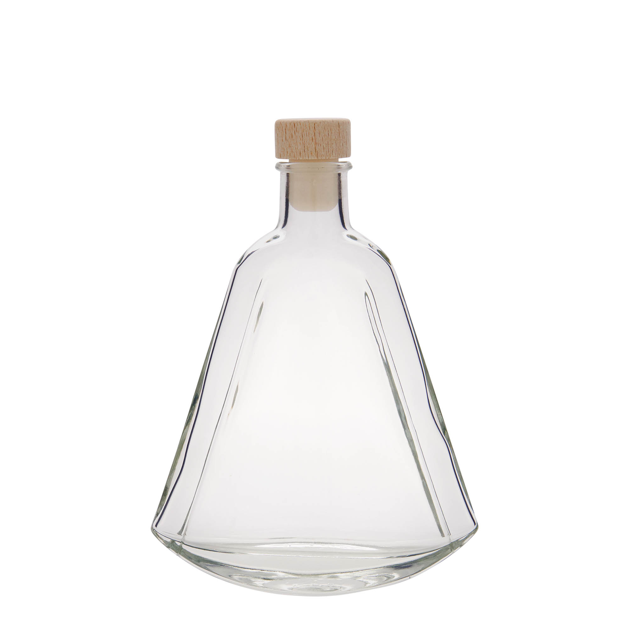 200 ml üveges palack 'Maurizio', ovális, nyílás: parafa