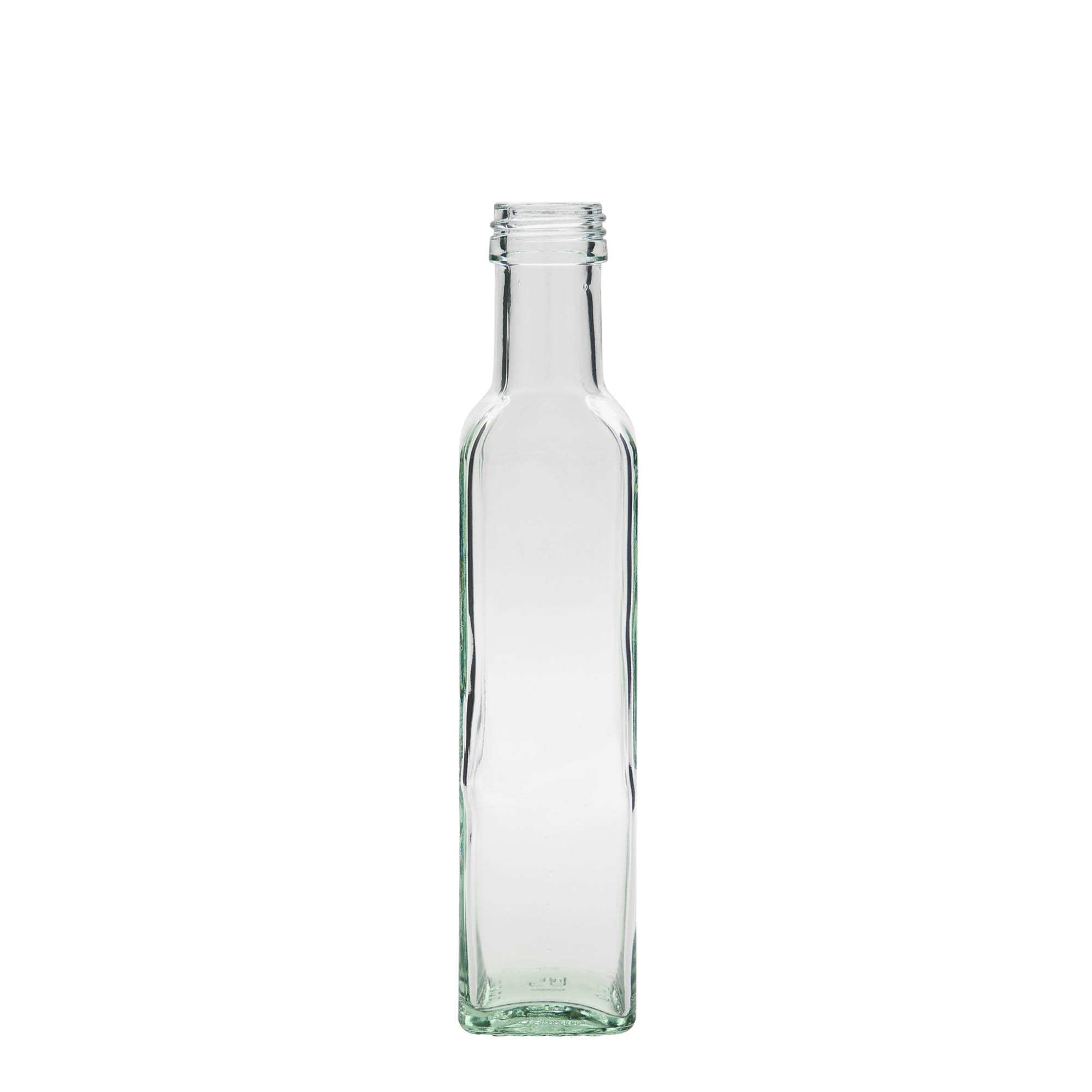 250 ml üvegpalack 'Marasca', négyszögletes, nyílás: PP 31,5 250 ml üvegpalack 'Marasca', négyszögletes, nyílás: PP 31,5