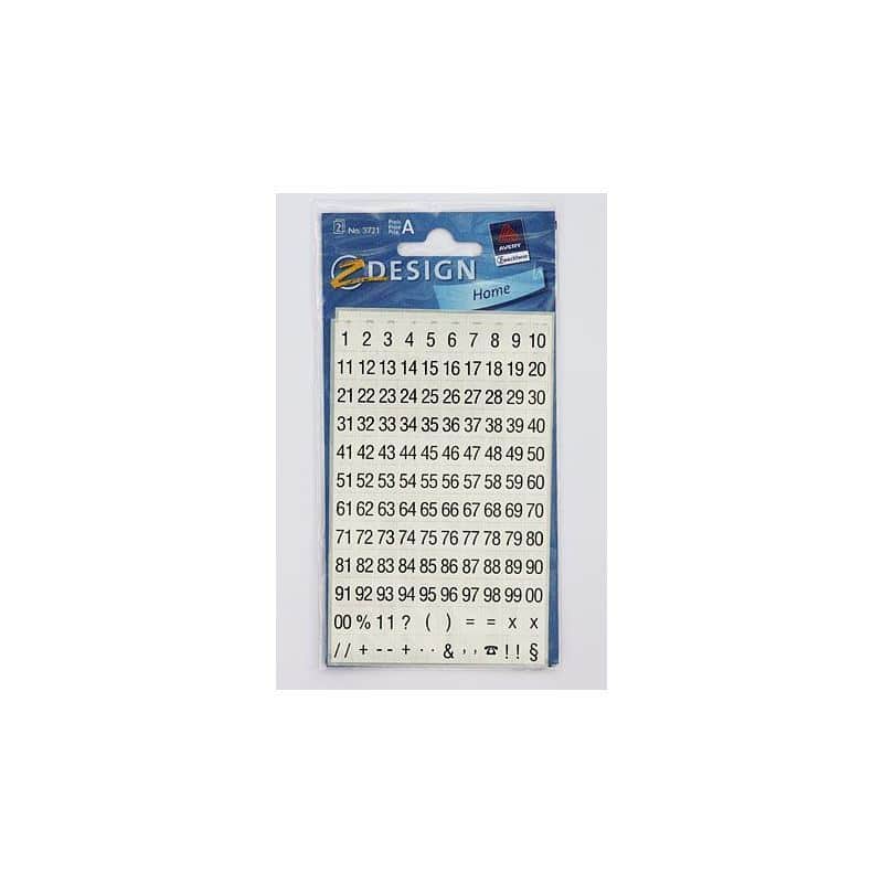 Speciális alakú matrica 'Számok 1-99', műanyag, fekete Speciális alakú matrica 'Számok 1-99', műanyag, fekete