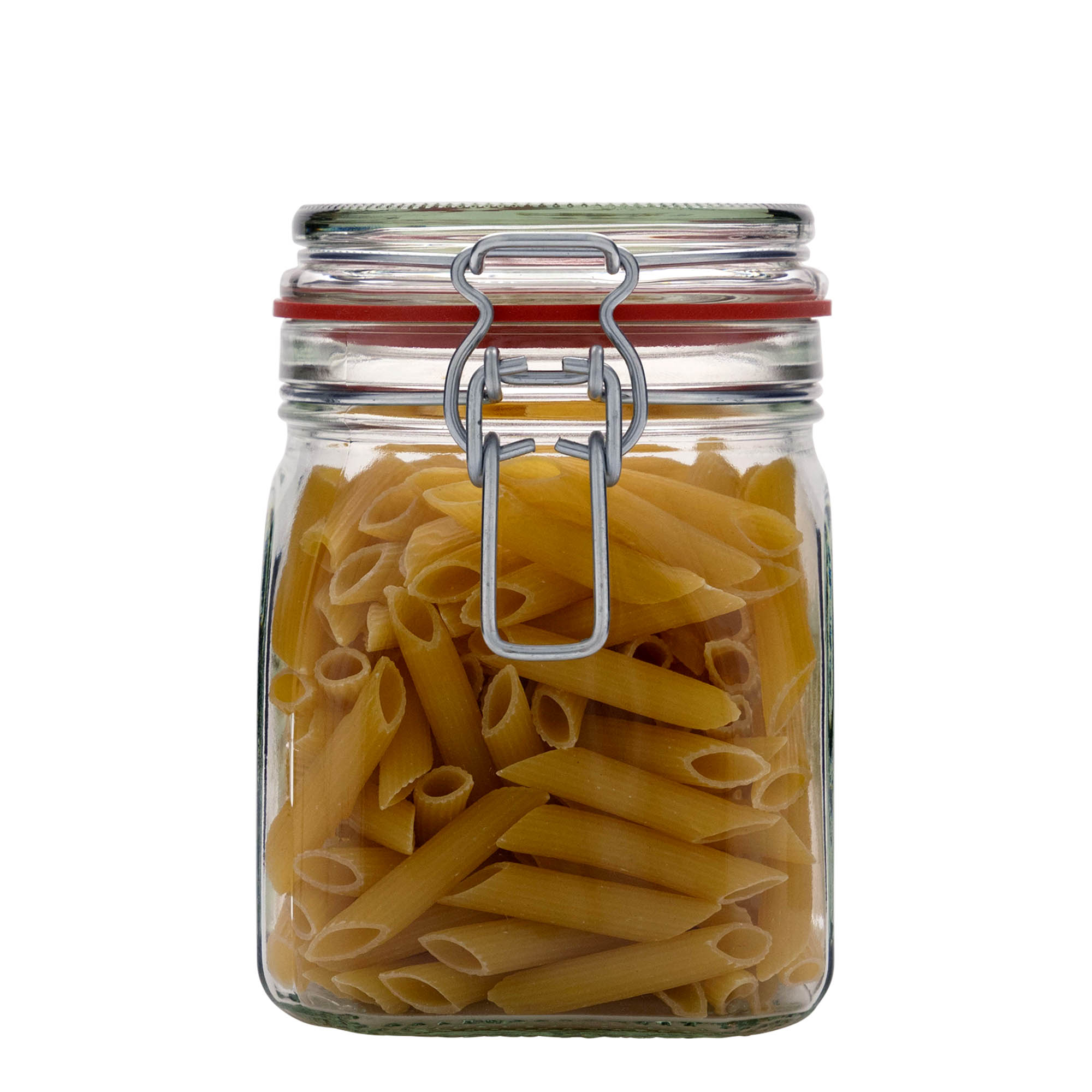900 ml drótkapcsos üveg, négyzet alakú, nyílás: drótkapcsos zárás