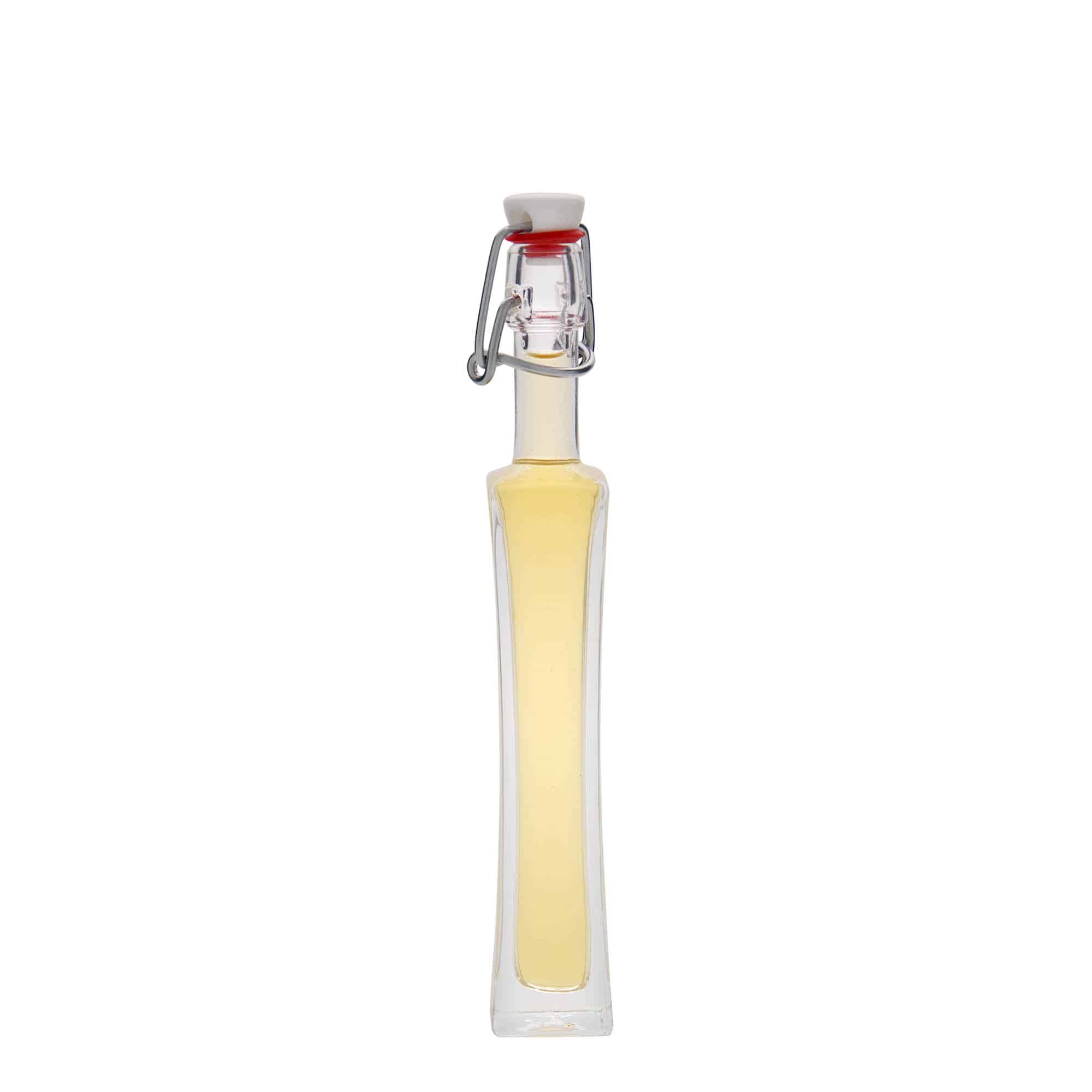 40 ml-es üvegpalack 'Koko', négyzet alakú, szájnyílás: csatos zár