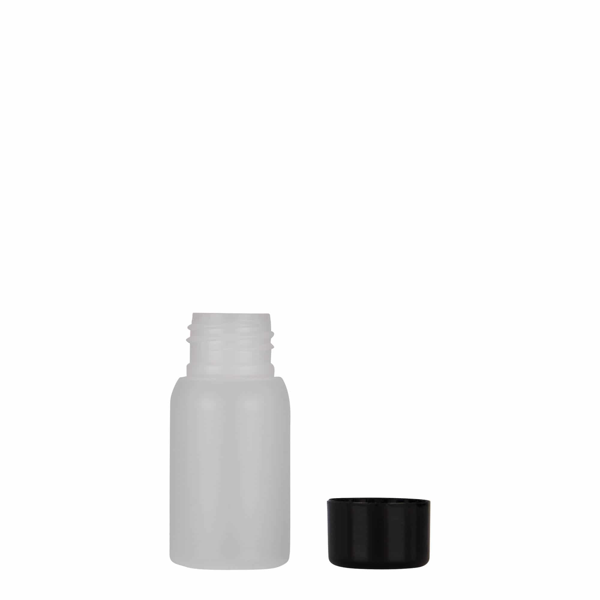 30 ml műanyag palack 'Tuffy', HDPE, természetes, nyakméret: 24/410