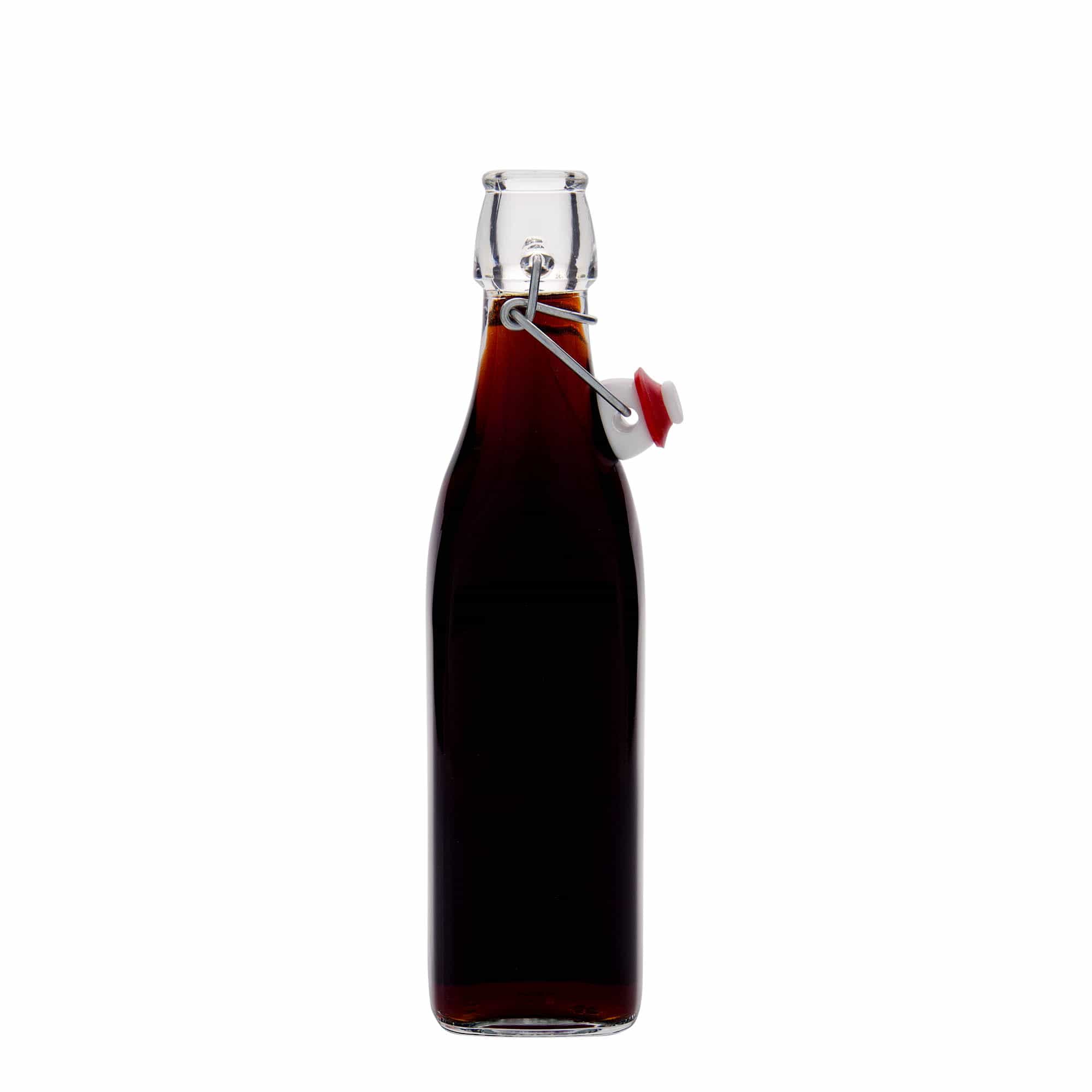 500 ml üvegpalack 'Swing, négyzet alakú, nyílás: patentzár'