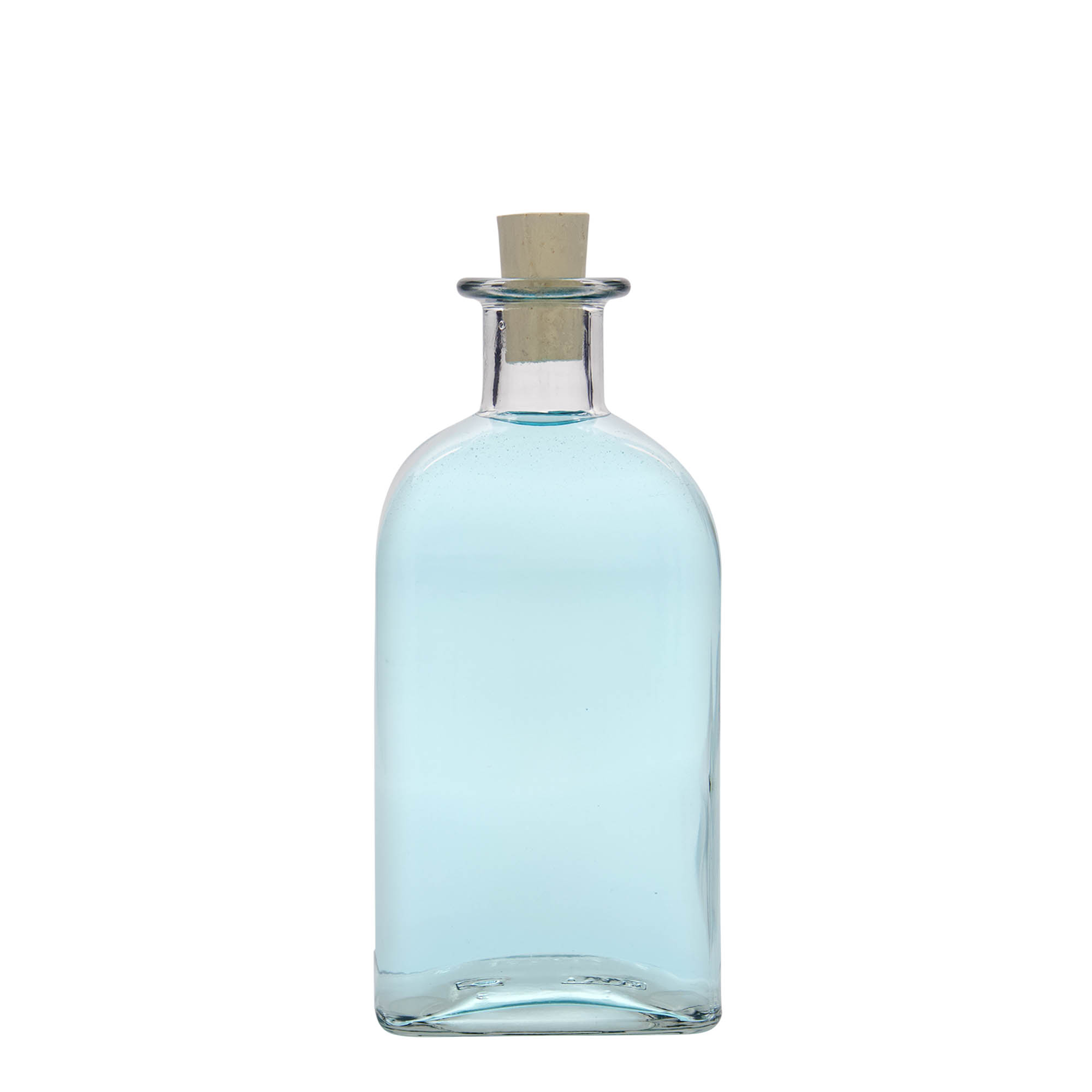 500 ml üvegpalack Apotheker Carré, négyzet alakú, nyílás: parafa dugó 500 ml üvegpalack Apotheker Carré, négyzet alakú, nyílás: parafa dugó
