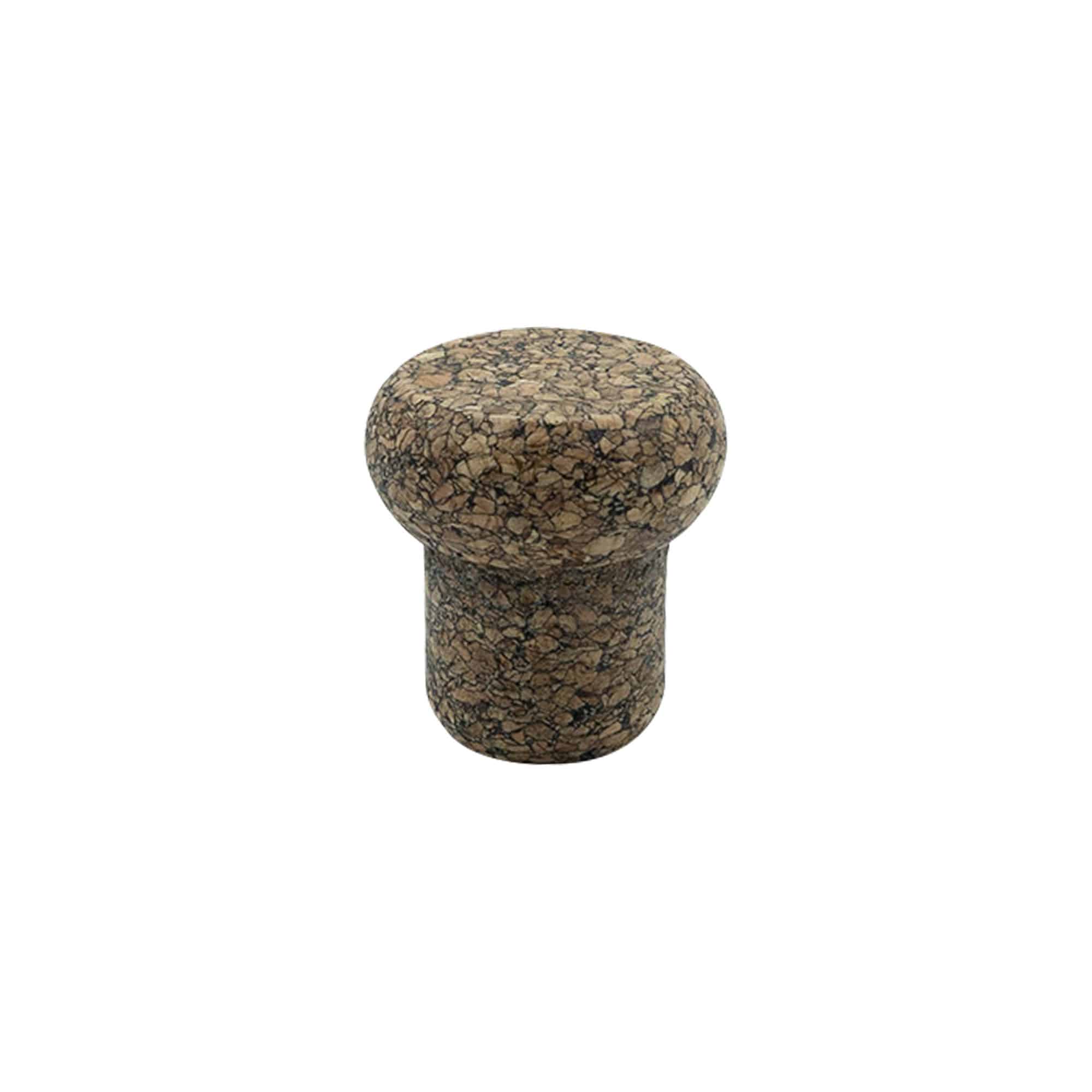 Fogantyúdugó 'Barrel' 22,5 mm, Corkcoal, szájrészhez: parafa