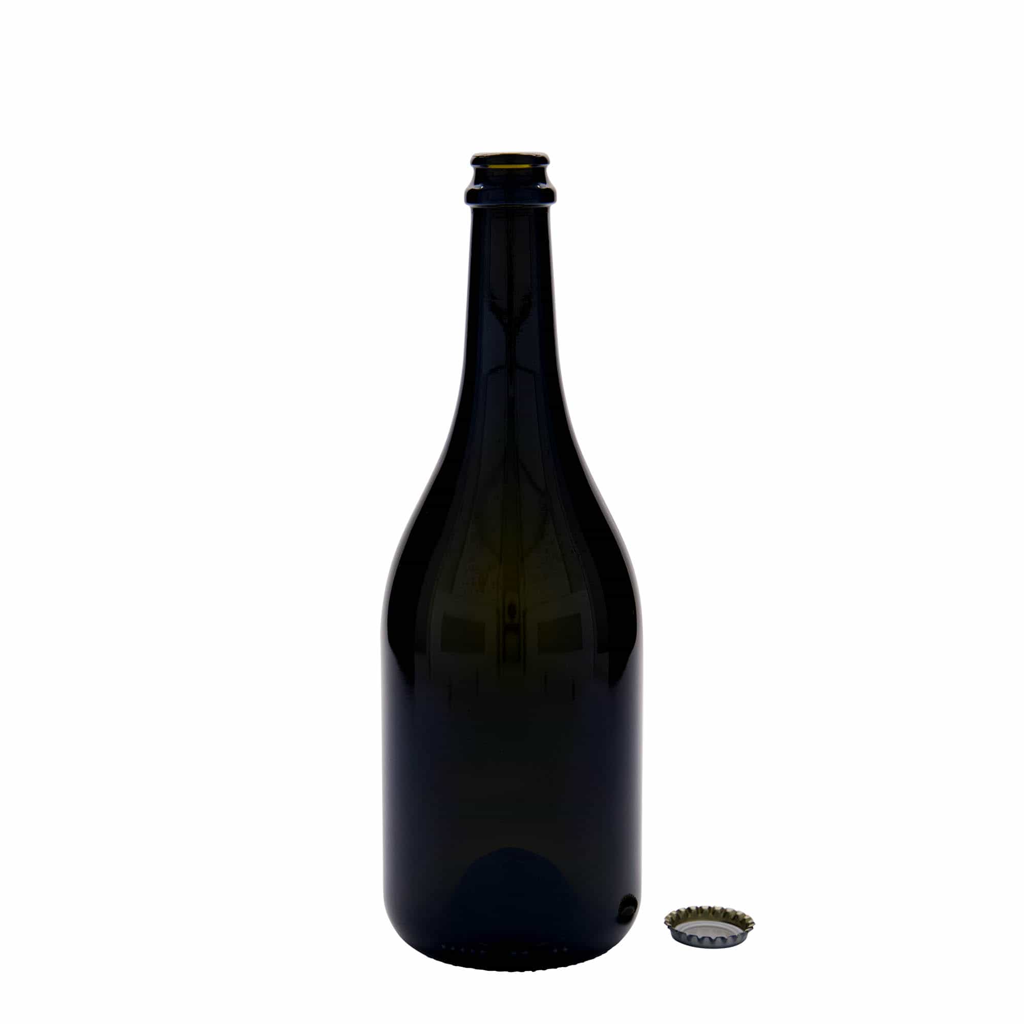 750 ml-es sörösüveg 'Horta', üveg, antikzöld, szájnyílás: söröskupak 750 ml-es sörösüveg 'Horta', üveg, antikzöld, szájnyílás: söröskupak